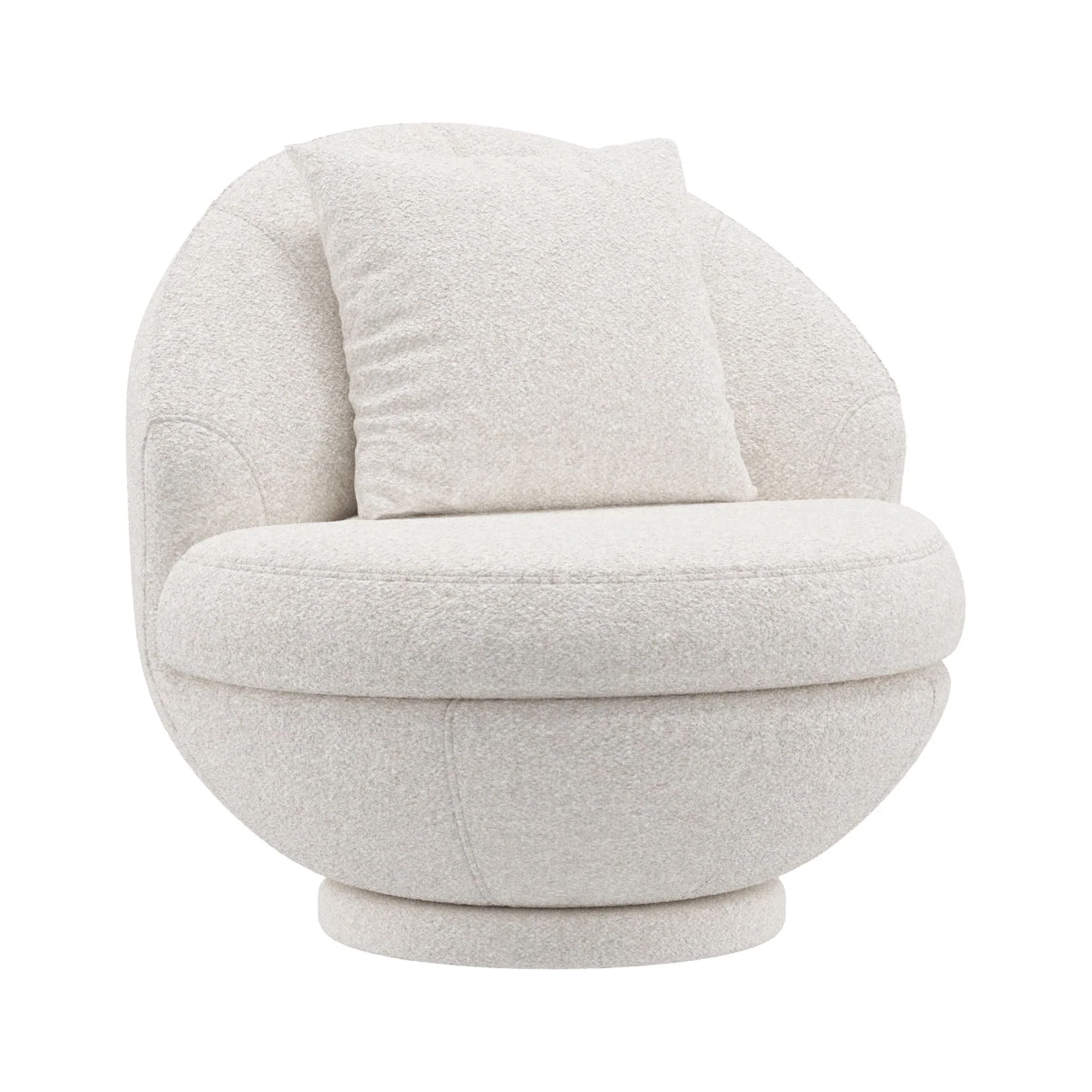 Hillsdale Boulder Upholstered Swivel Storage Chair, Ash White - Image 21