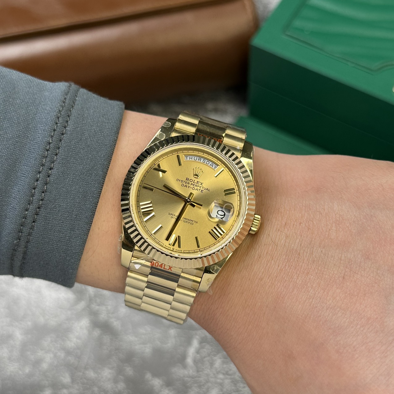 Rolex Replica 1:1 Watch Day-Date 228238 V2  Roman Numerals GM Factory 40mm - Top club