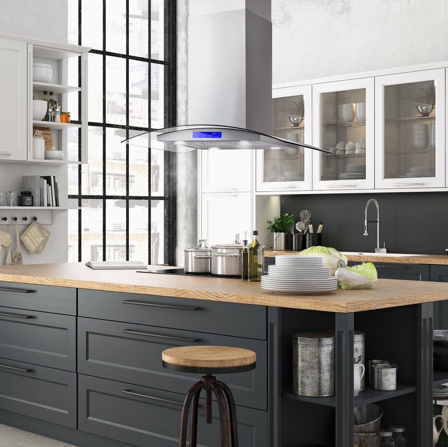 Cosmo 4 Piece Kitchen Appliance Packages with 36