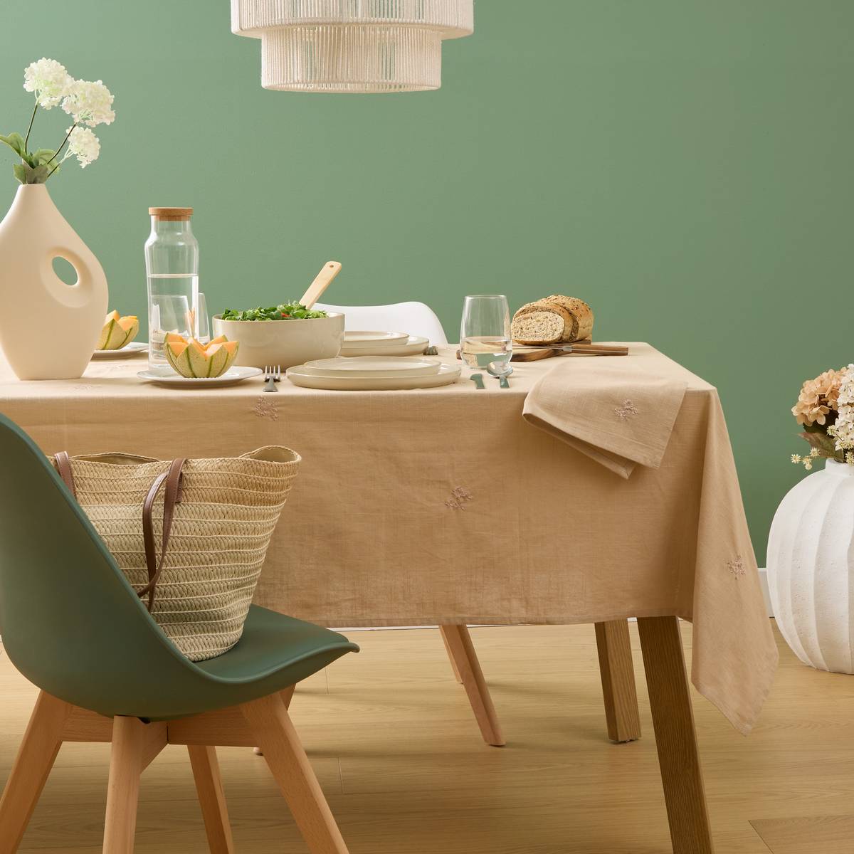 Tablecloth "Joy" 250x150 cm, Linen Beige