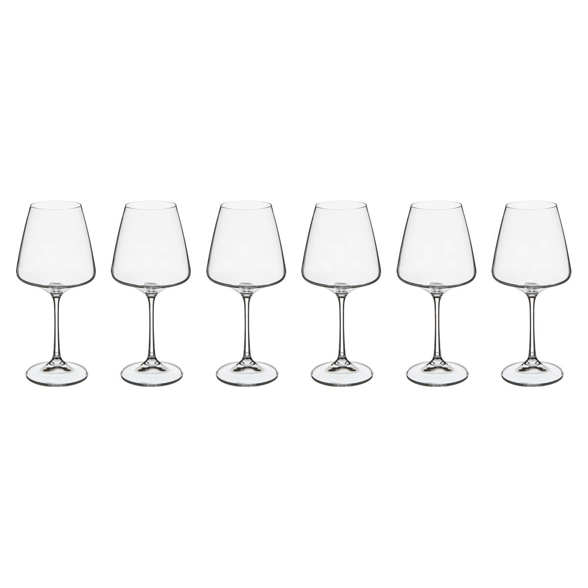 Set of 6 wine glasses "Selenga" 360 ml, Transparent