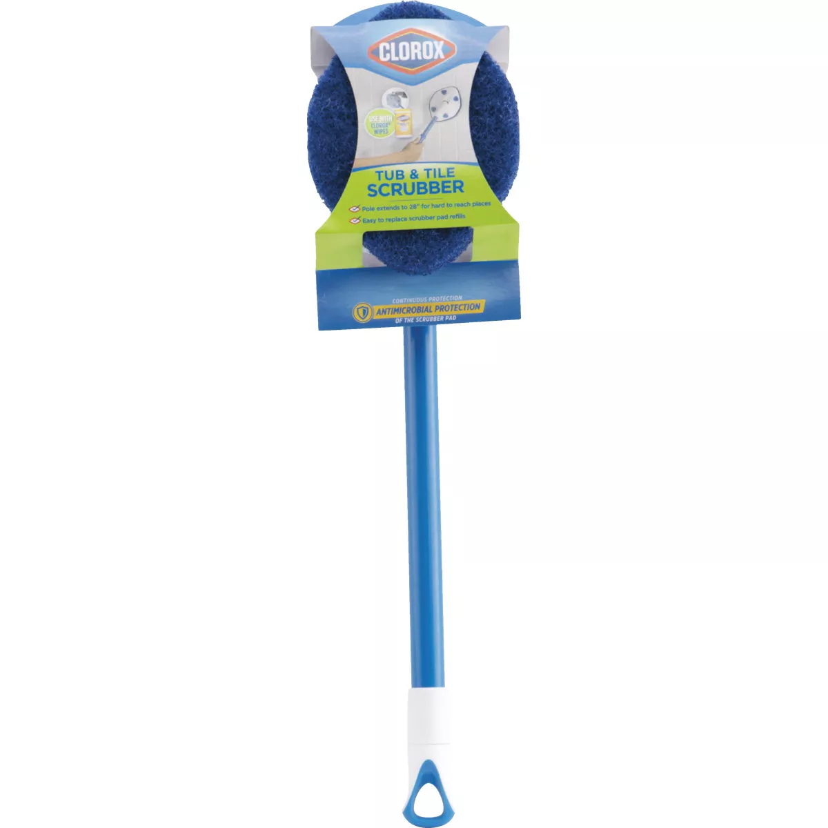 Clorox Extendable Tub & Tile Scrubber with Diamond Head