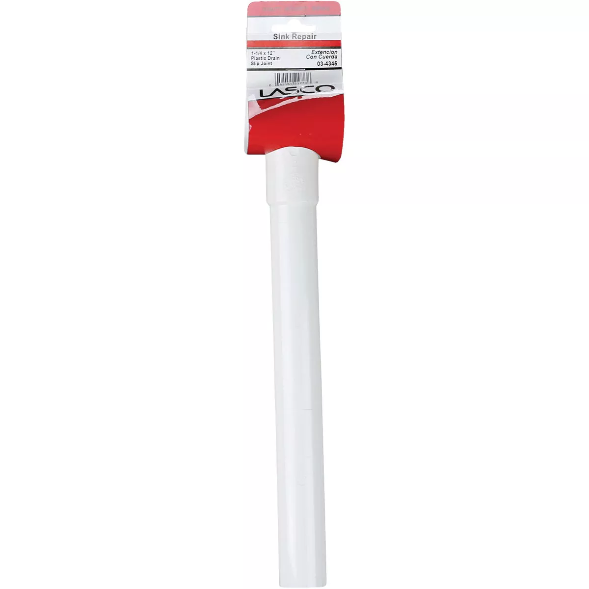 Lasco 1-1/4 In. OD x 12 In. L White Plastic Extension Tube