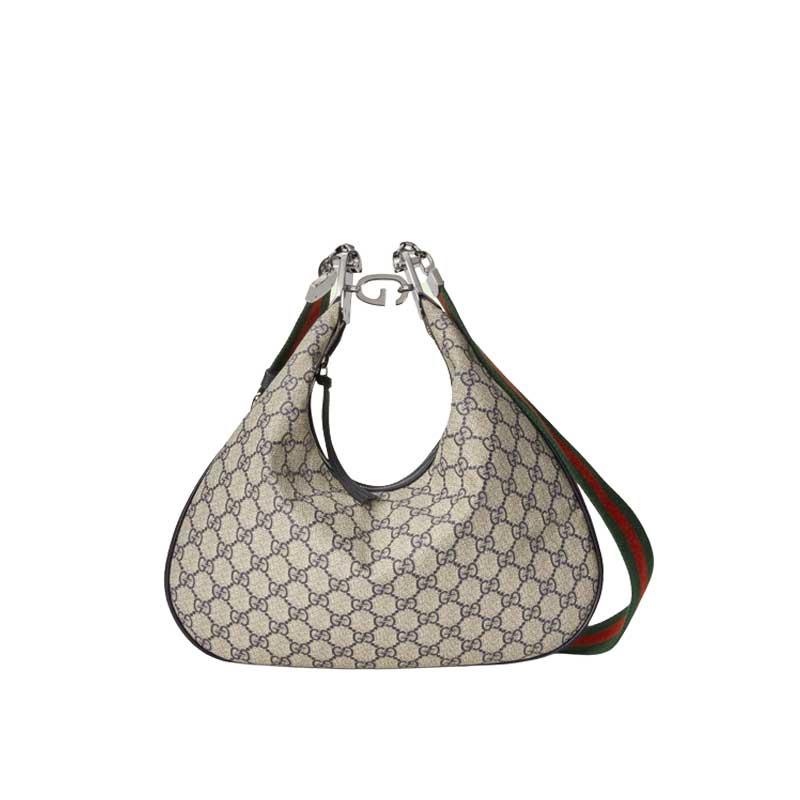 Gucci Attache large shoulder bag Beige and blue canvas – GB140