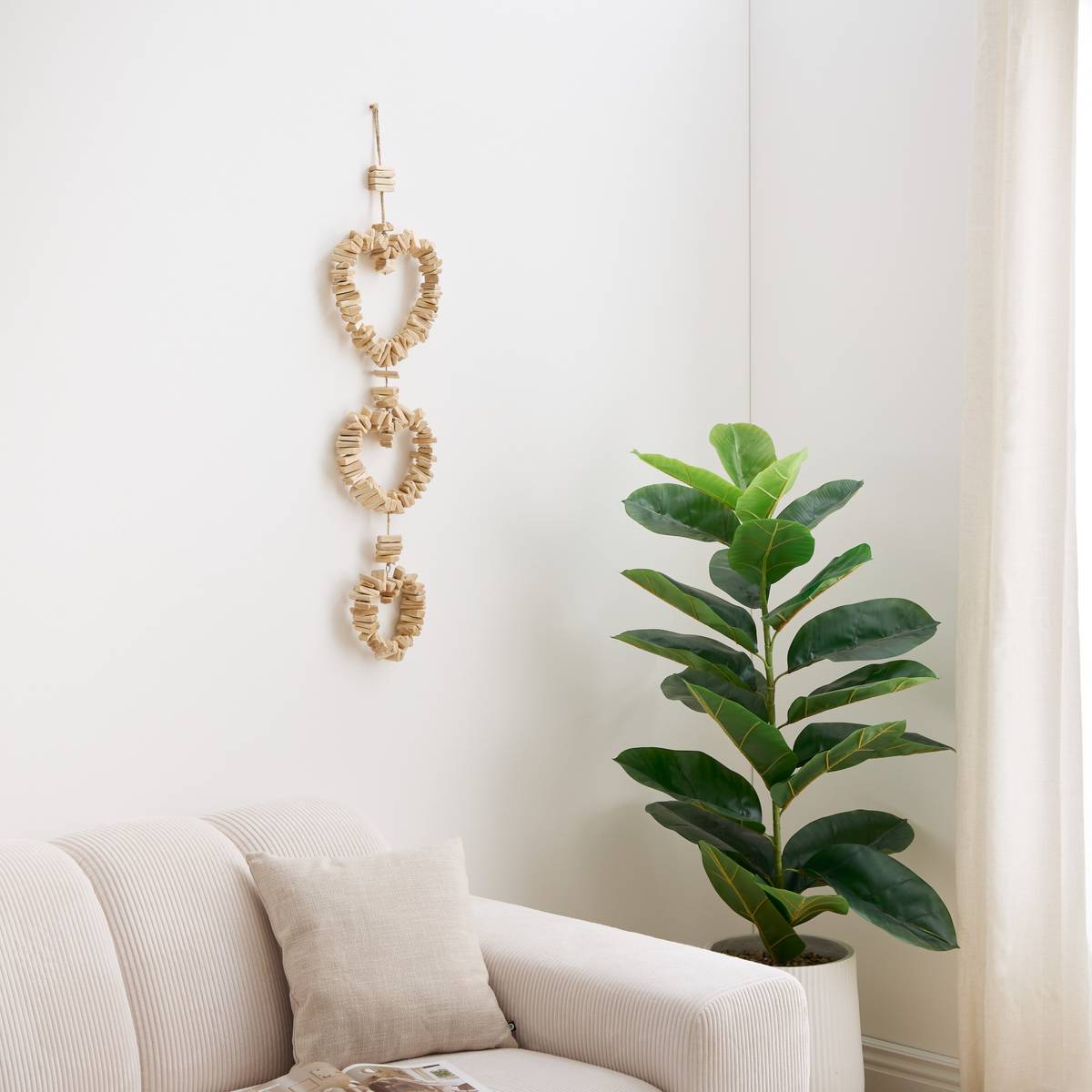 Wall Decoration "Agnes" Brown, 94.5x26.5 cm