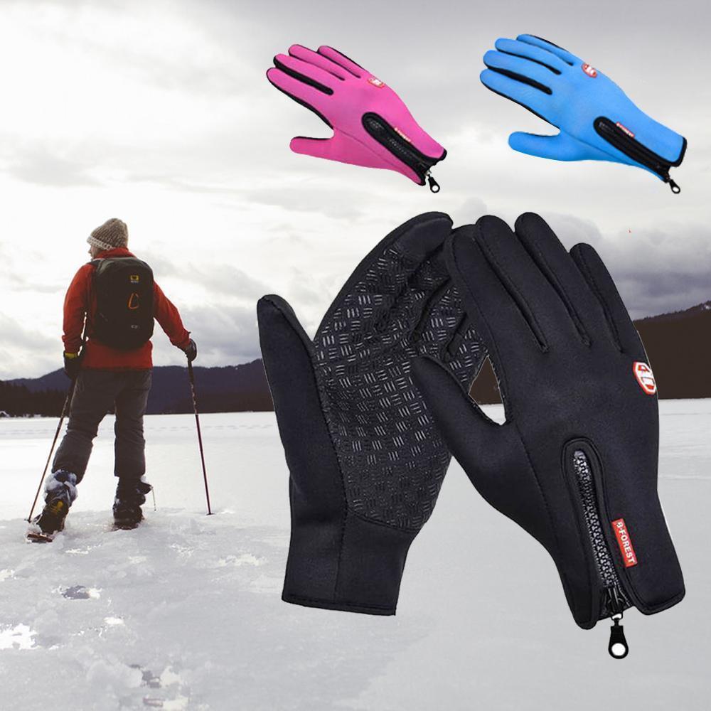 Warme Touchscreen Winterhandschoenen met Antislipontwerp – Zwart, Paars-Rood, Blauw