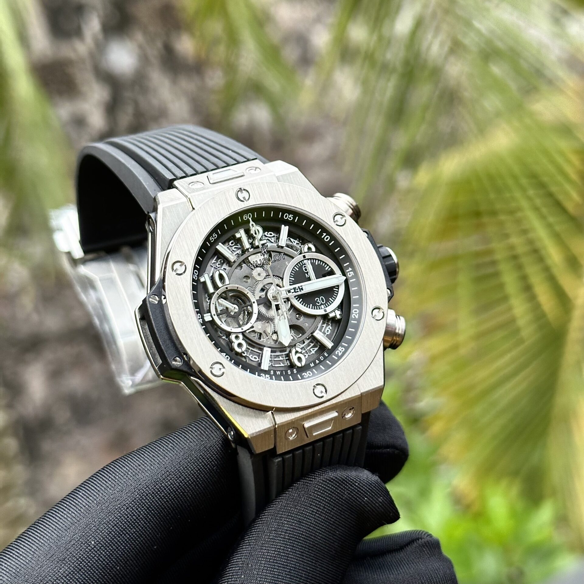 Hublot Replica Watches Big Bang Unico Titanium Black Rubber Strap 44mm - Top club