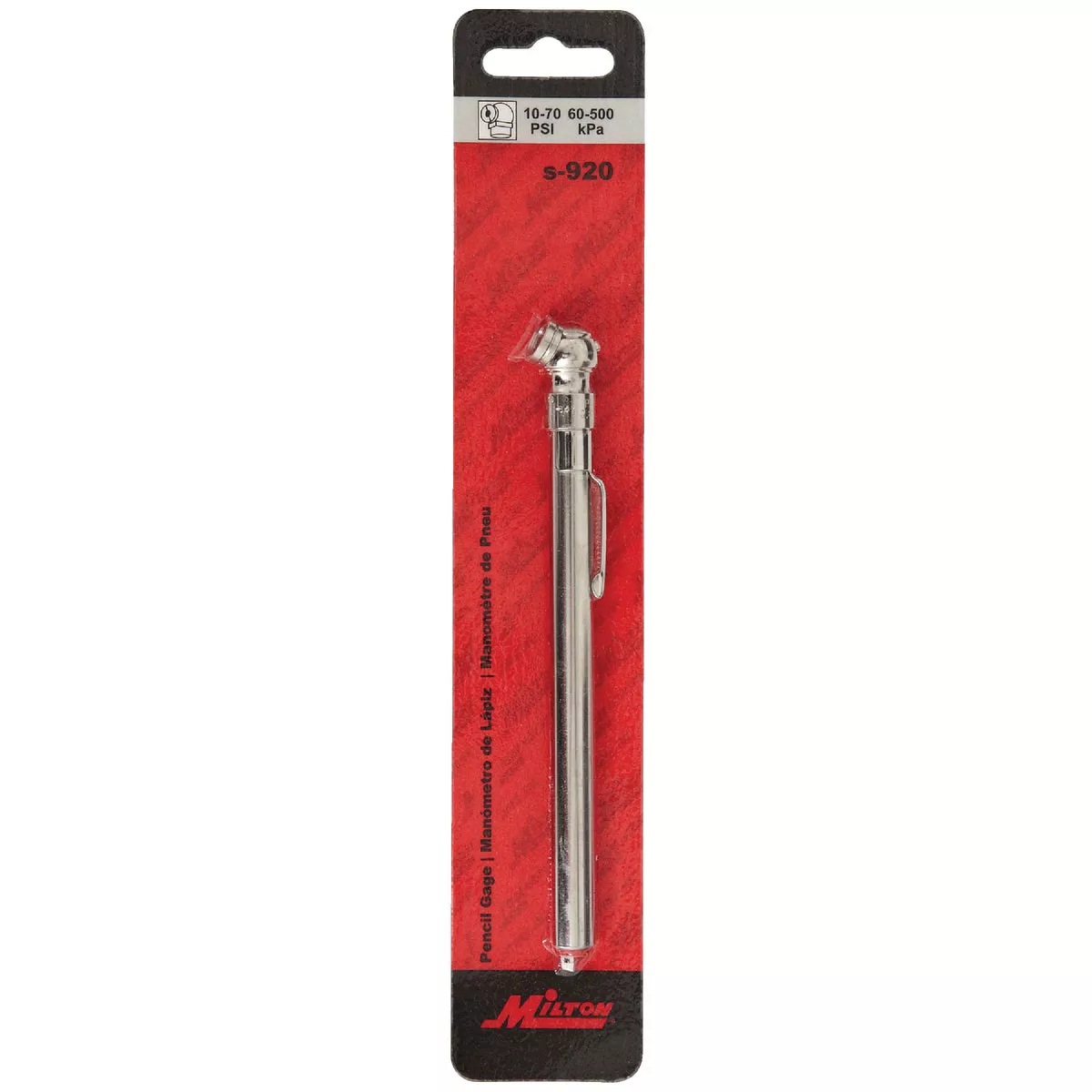 Milton 10-70 psi Chrome-Plated Tire Gauge