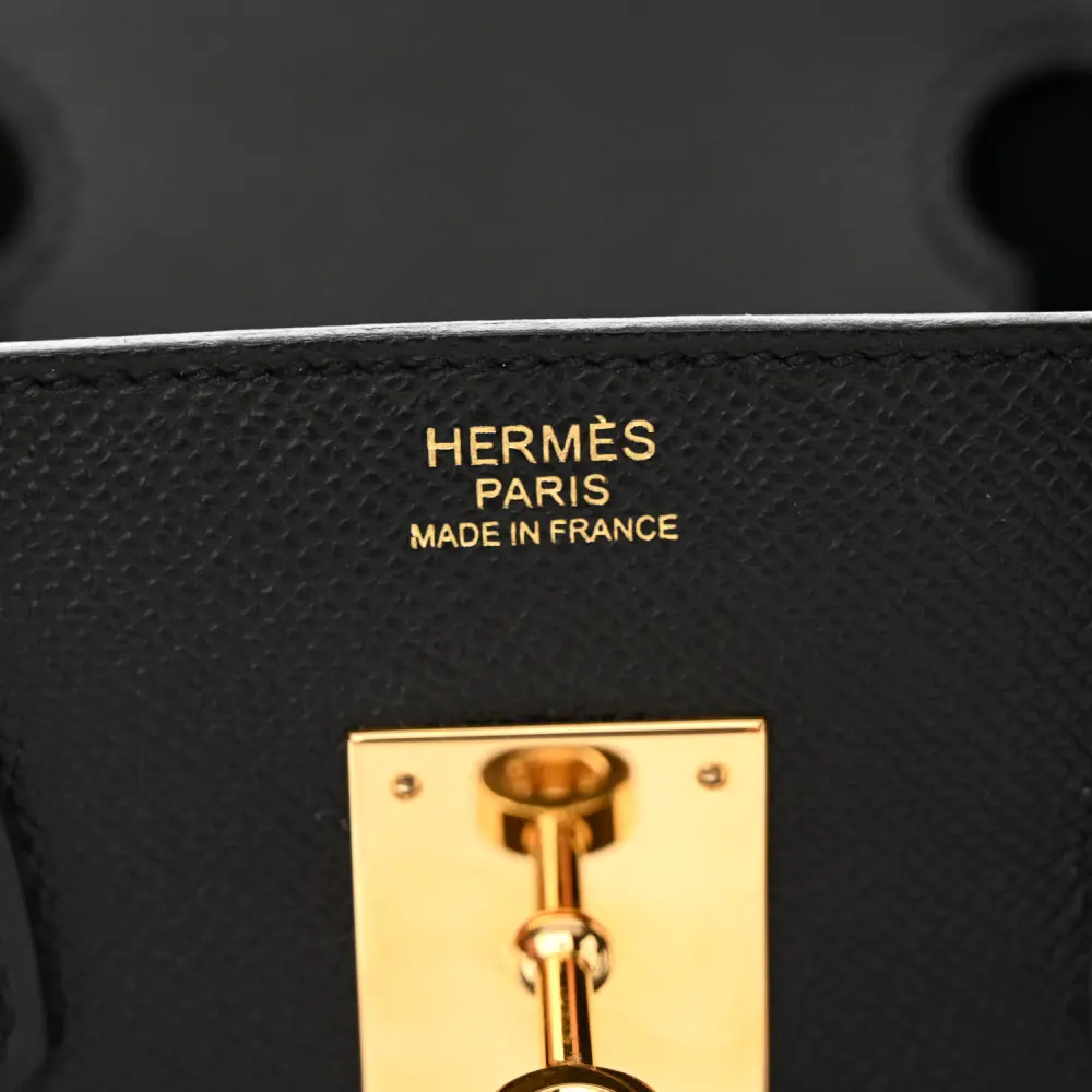 Hermès Black Epsom Leather Birkin 30 Gold Hardware1:1High-quality replica