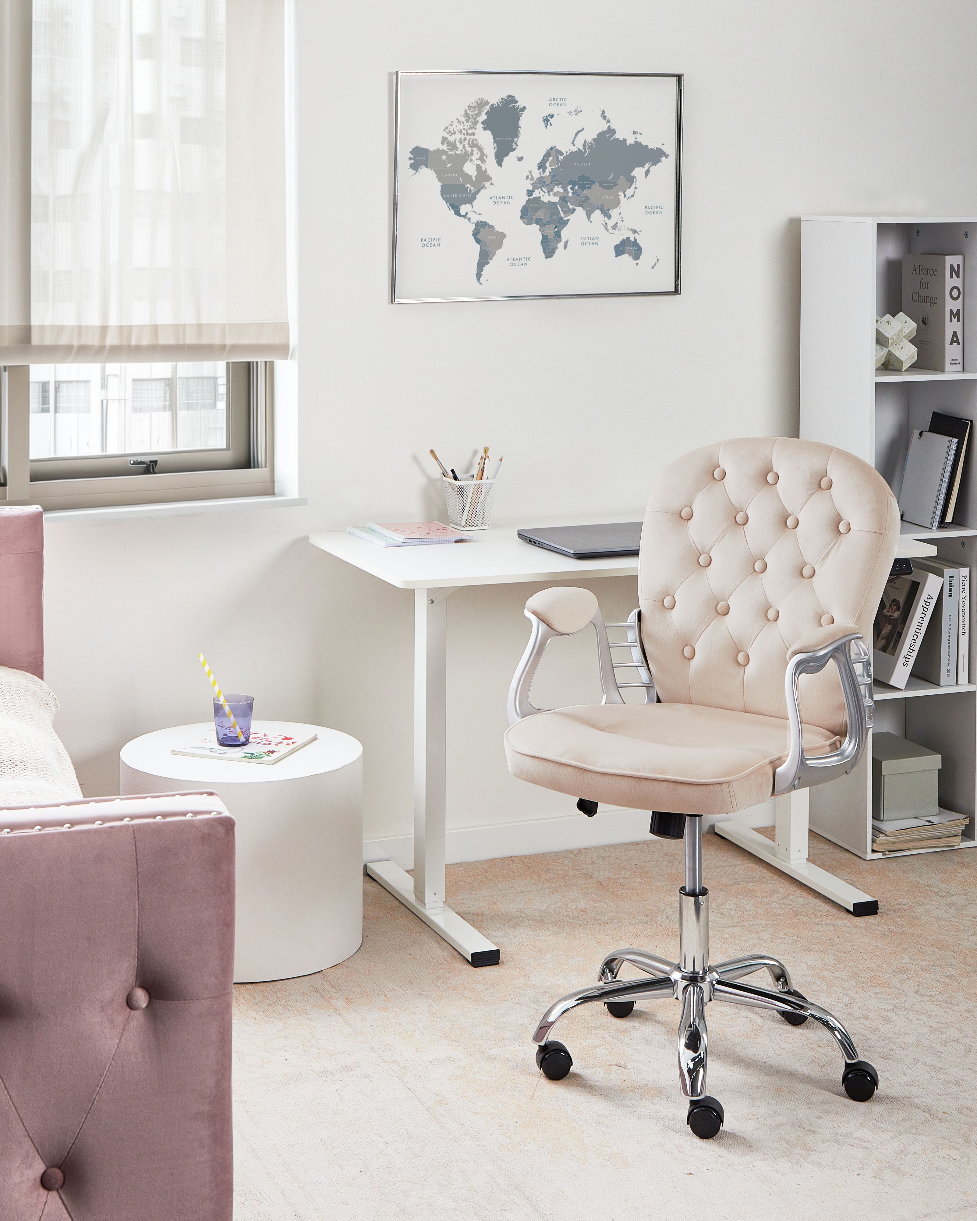 Desk Chair PRINCESS Velvet Beige