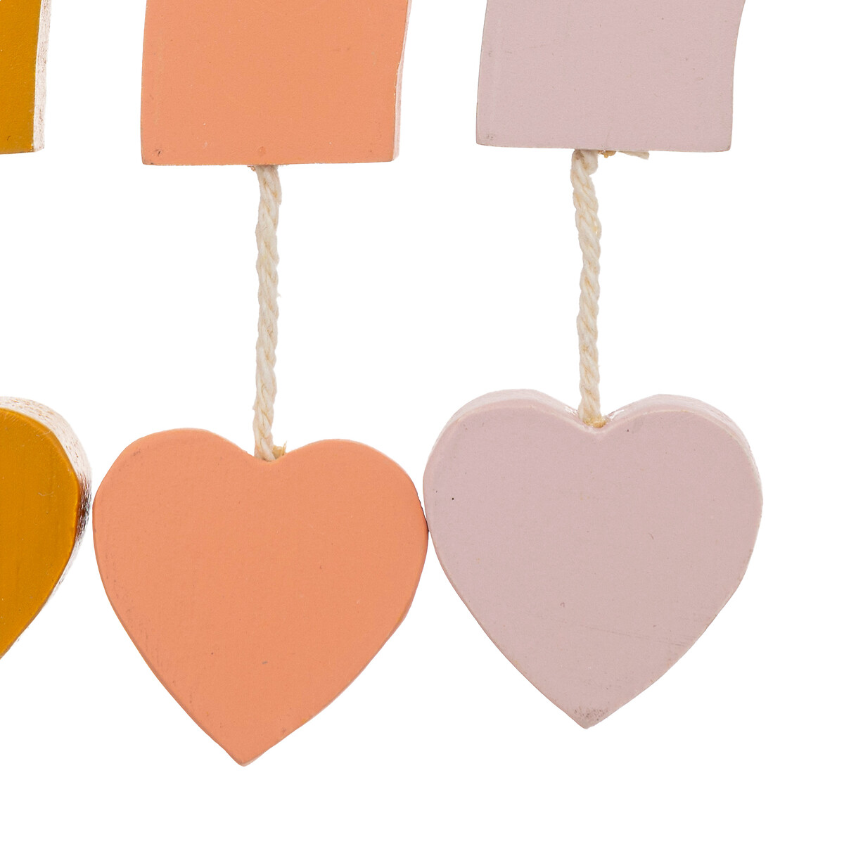 Wall decor "Arc-en-ciel" Wood & cotton, 30x20 cm