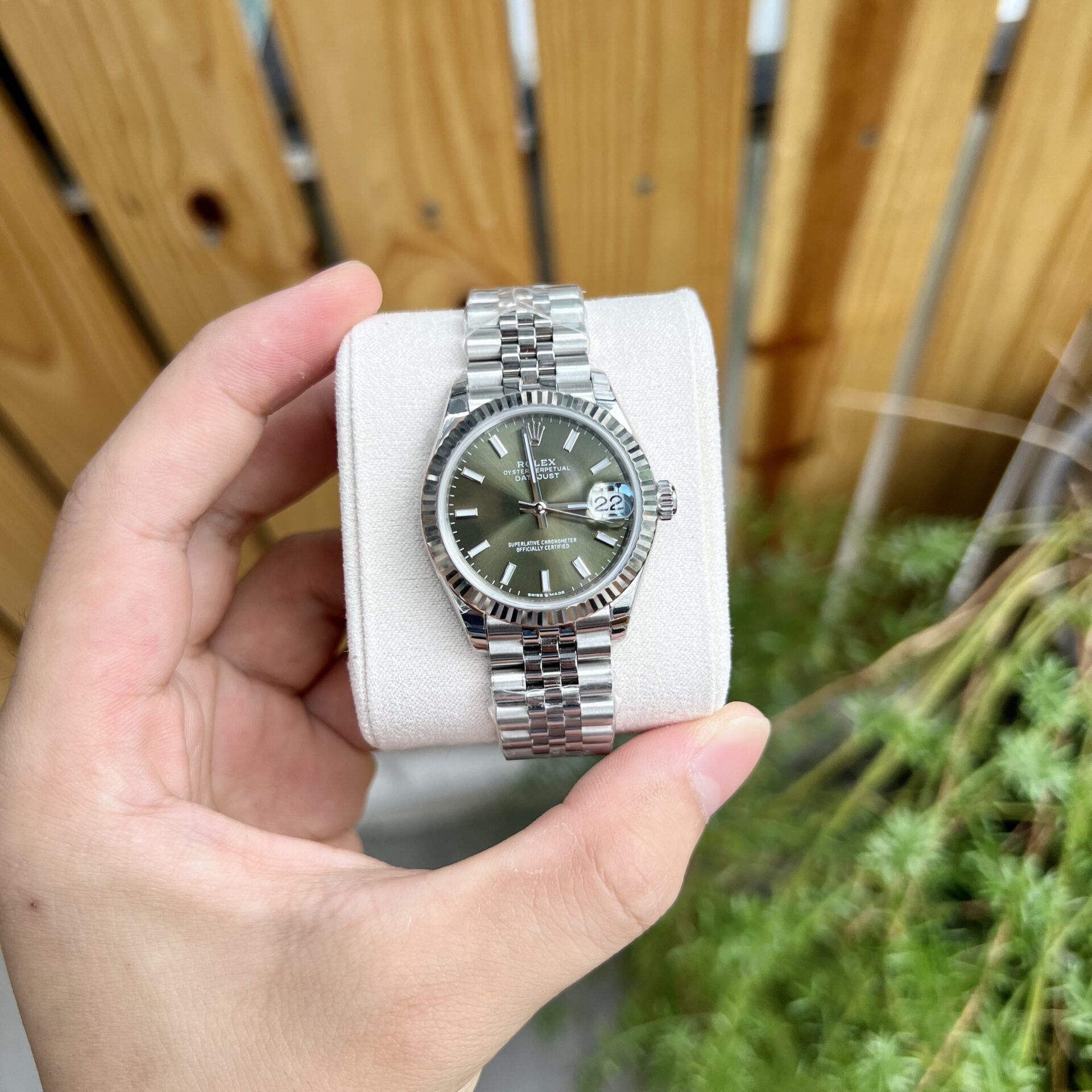 Rolex DateJust Women Green Dial Jubilee Strap Super Fake 1:1 EW 31mm - Top club