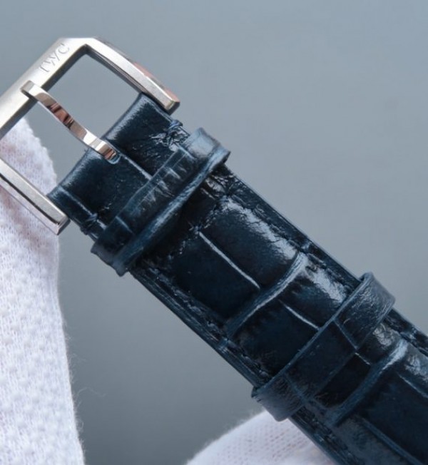 Replica IWC YLF Portuguese Regulateur Blue Dial Leather Strap A6498 - Top club
