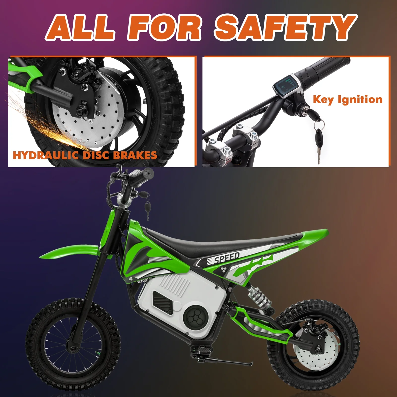 Kerry Yoo C11 36V Electric Dirt Bike for Kids 8-14, 350W Ride on Motorcycle, Electric Motorbike Teens,16 mph, High/Low Speeds-Red - Image 22