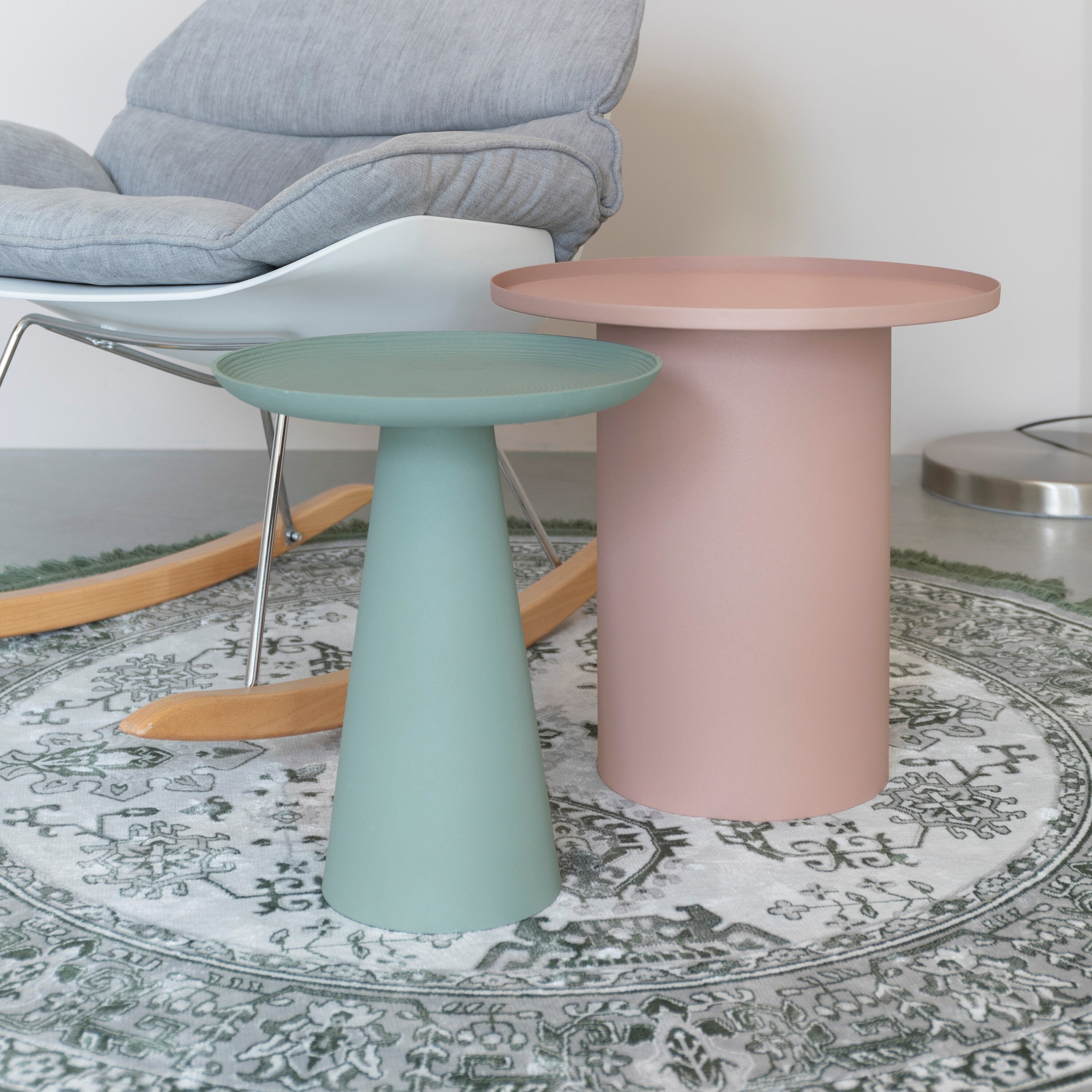 Blokker basic Tira Bijzettafel - Groen - Ø 34,5 cm