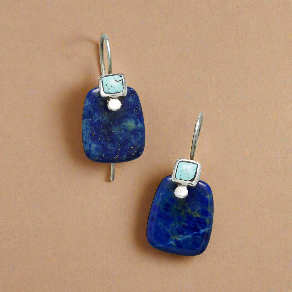 Lapis Tab Earrings - Sundance Clothing