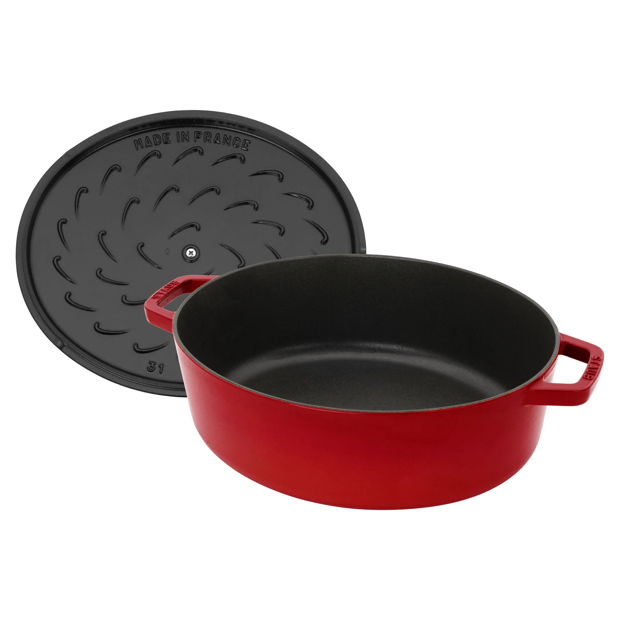 Staub Cast Iron 6.25-qt Shallow Oval Dutch Oven - Citron - Image 42