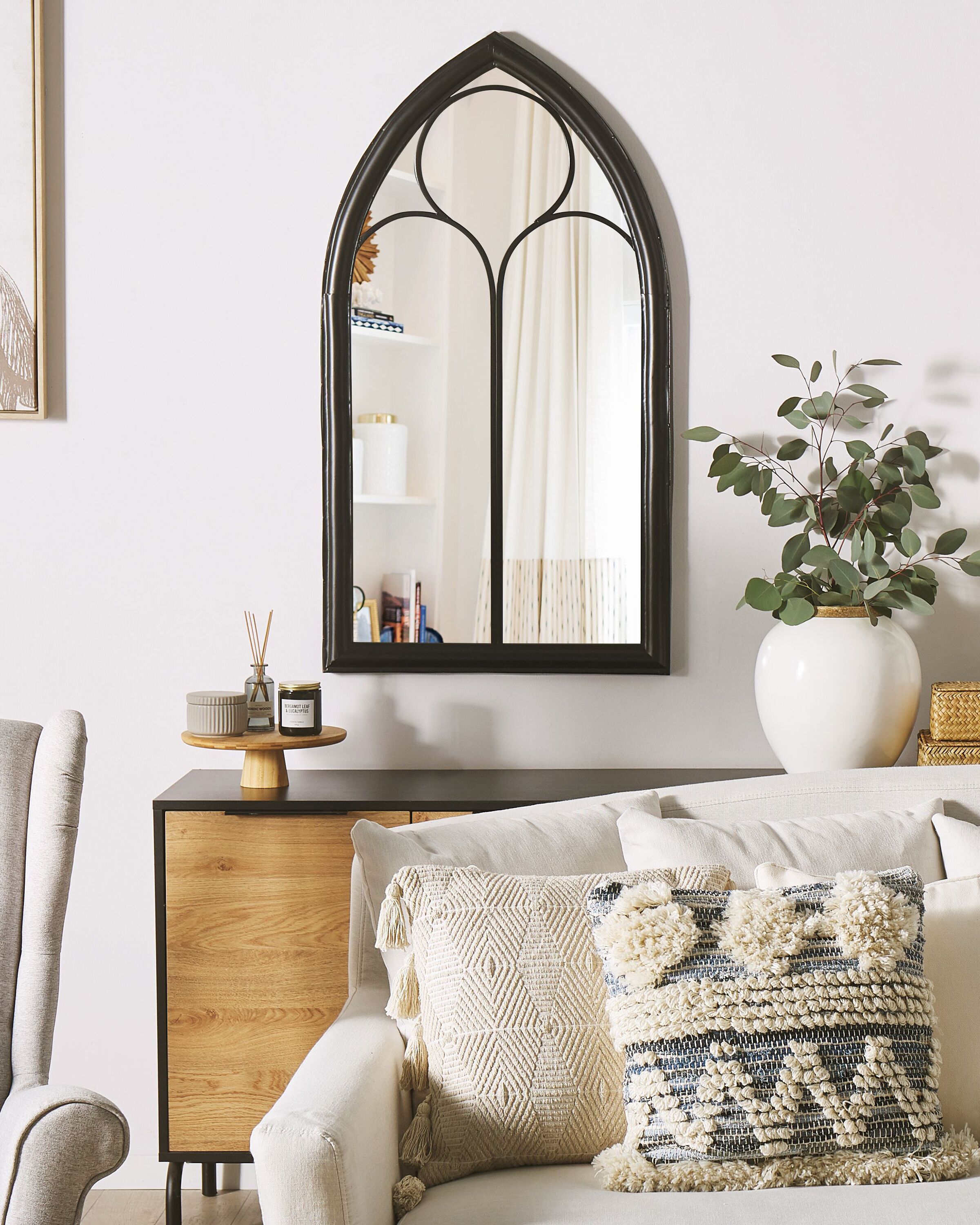Wall Mirror TRELLY 62 cm 113 cm Metal Black