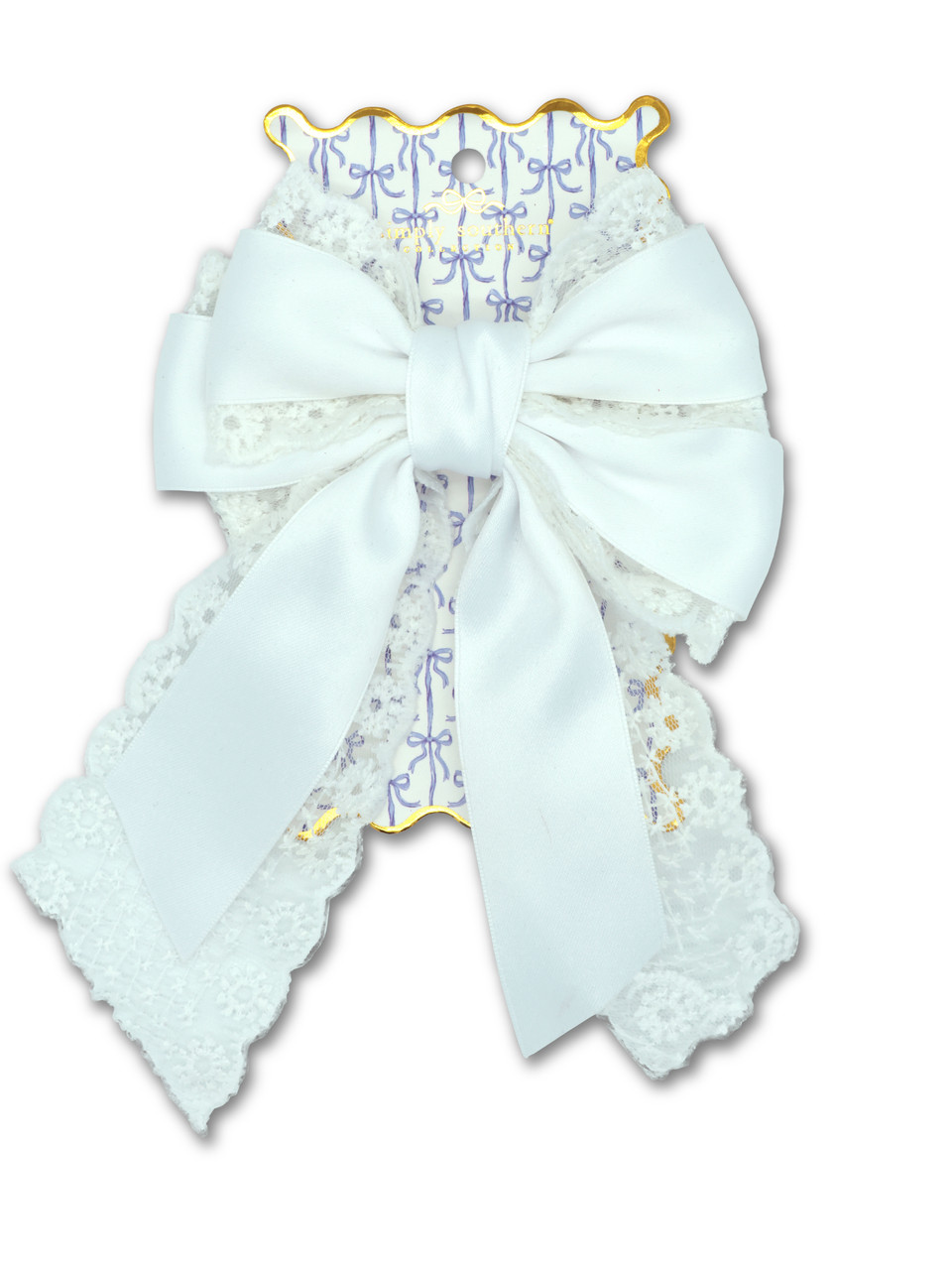 0126-HAIR-BOW-WHITE - Simply Southern Outlet