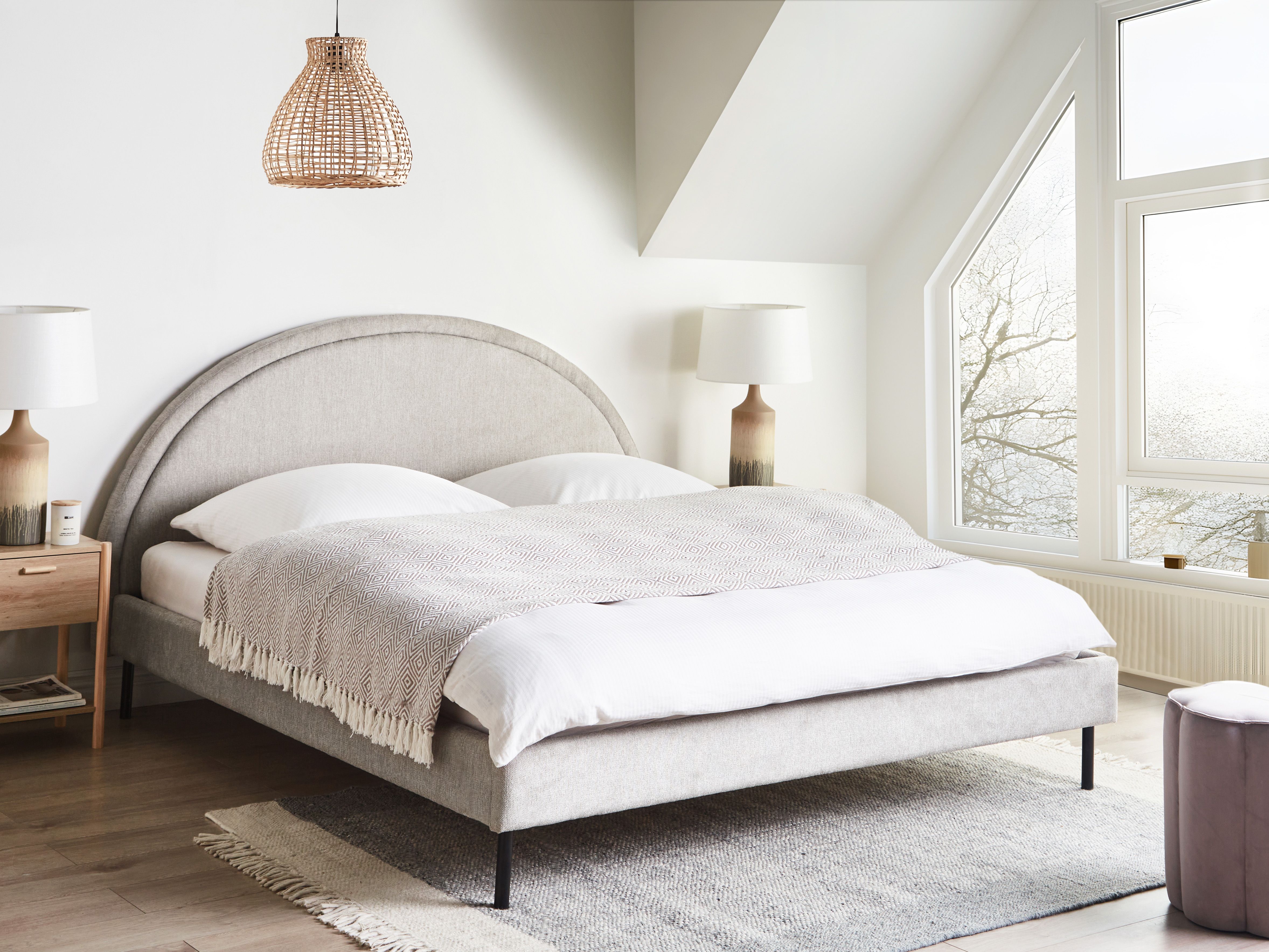 Bed Fabric MARGUT 180 x 200 cm (EU Super King) Light Grey