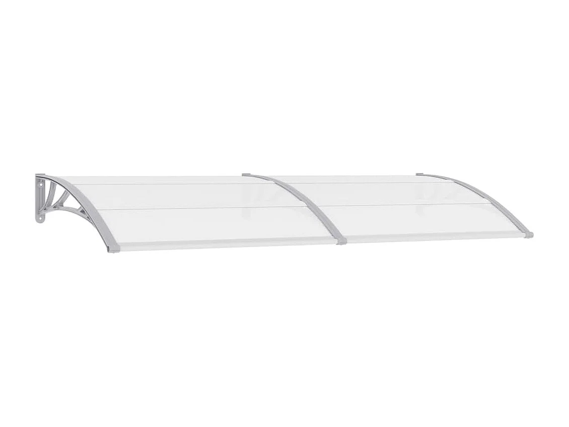 Auvent de porte Gris 240 x 100 cm PC WVGQ8248
