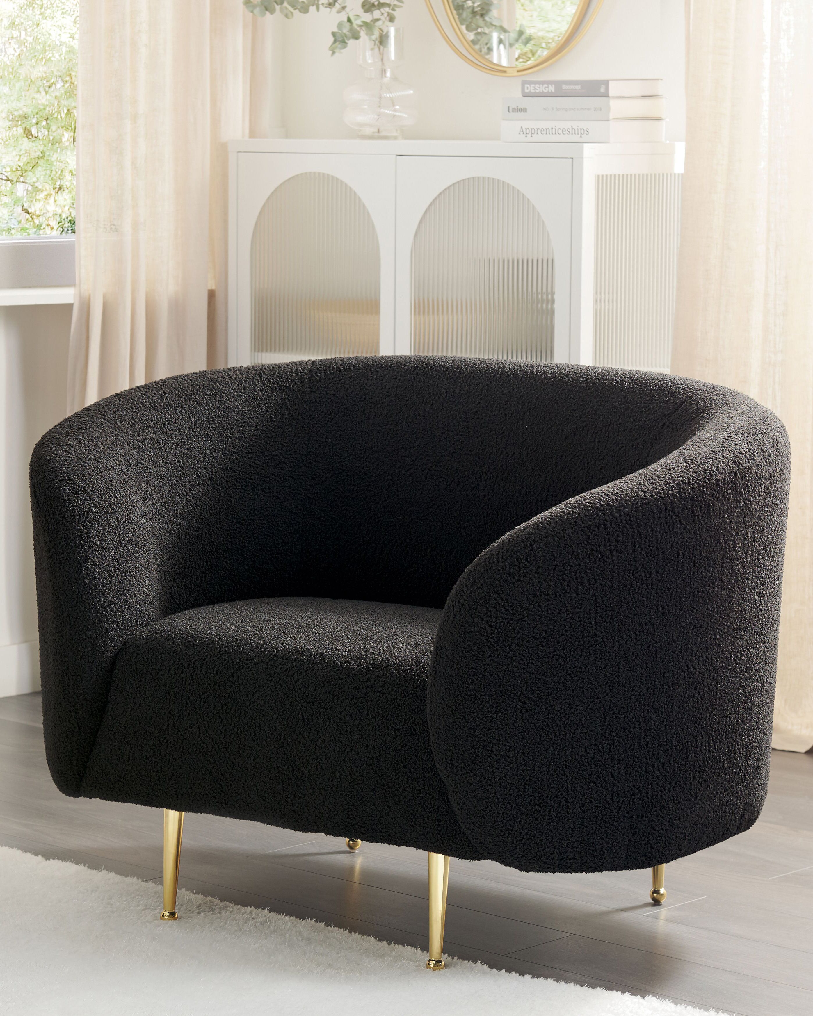 Armchair LOEN Boucle Black