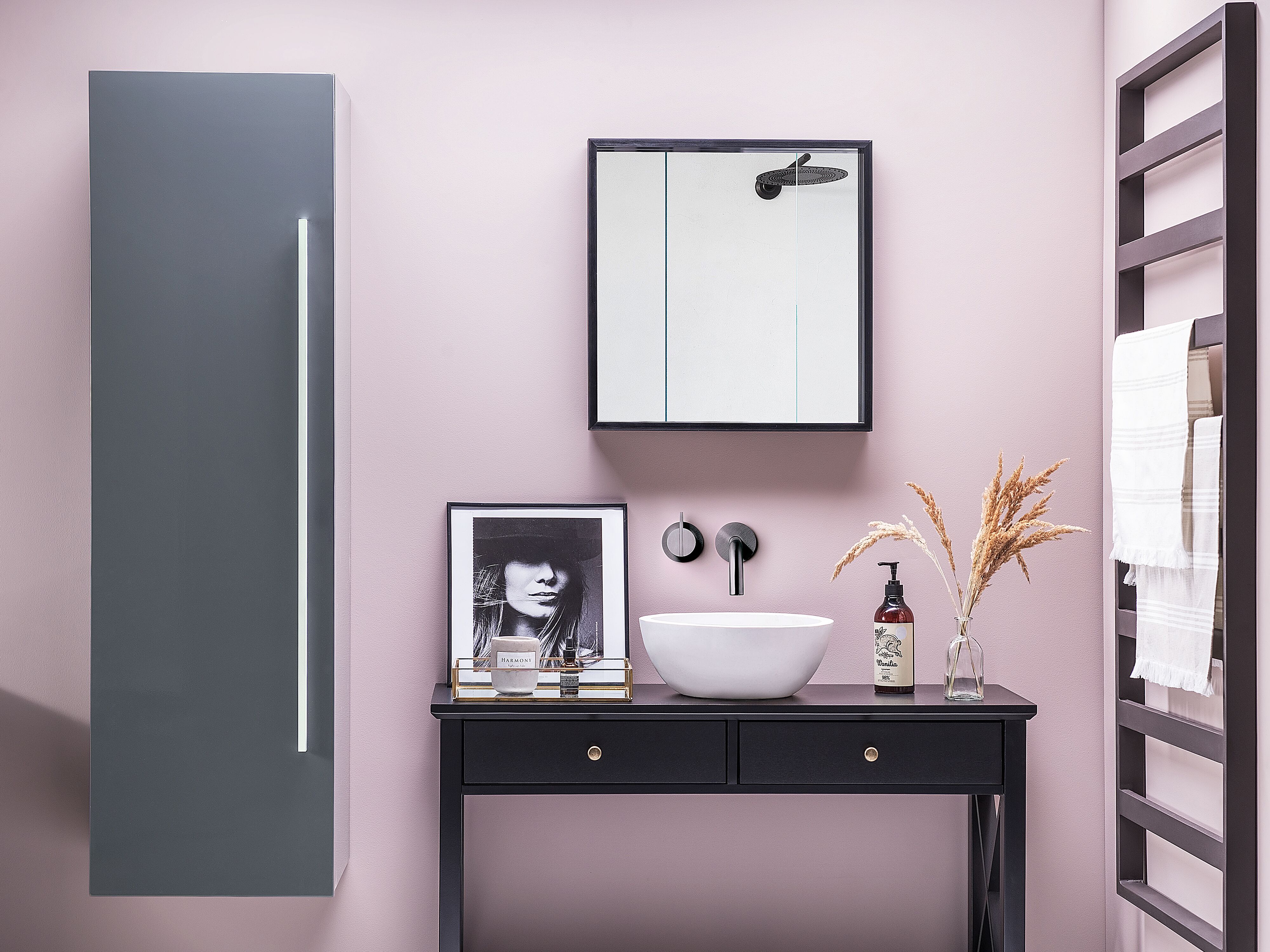 Bathroom Wall Mounted Cabinet MATARO 40 cm Grey