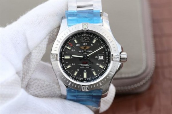 Replica Breitling Colt Automatic 44mm SS GF Black Textured Dial SS Bracelet A2824 - Top club