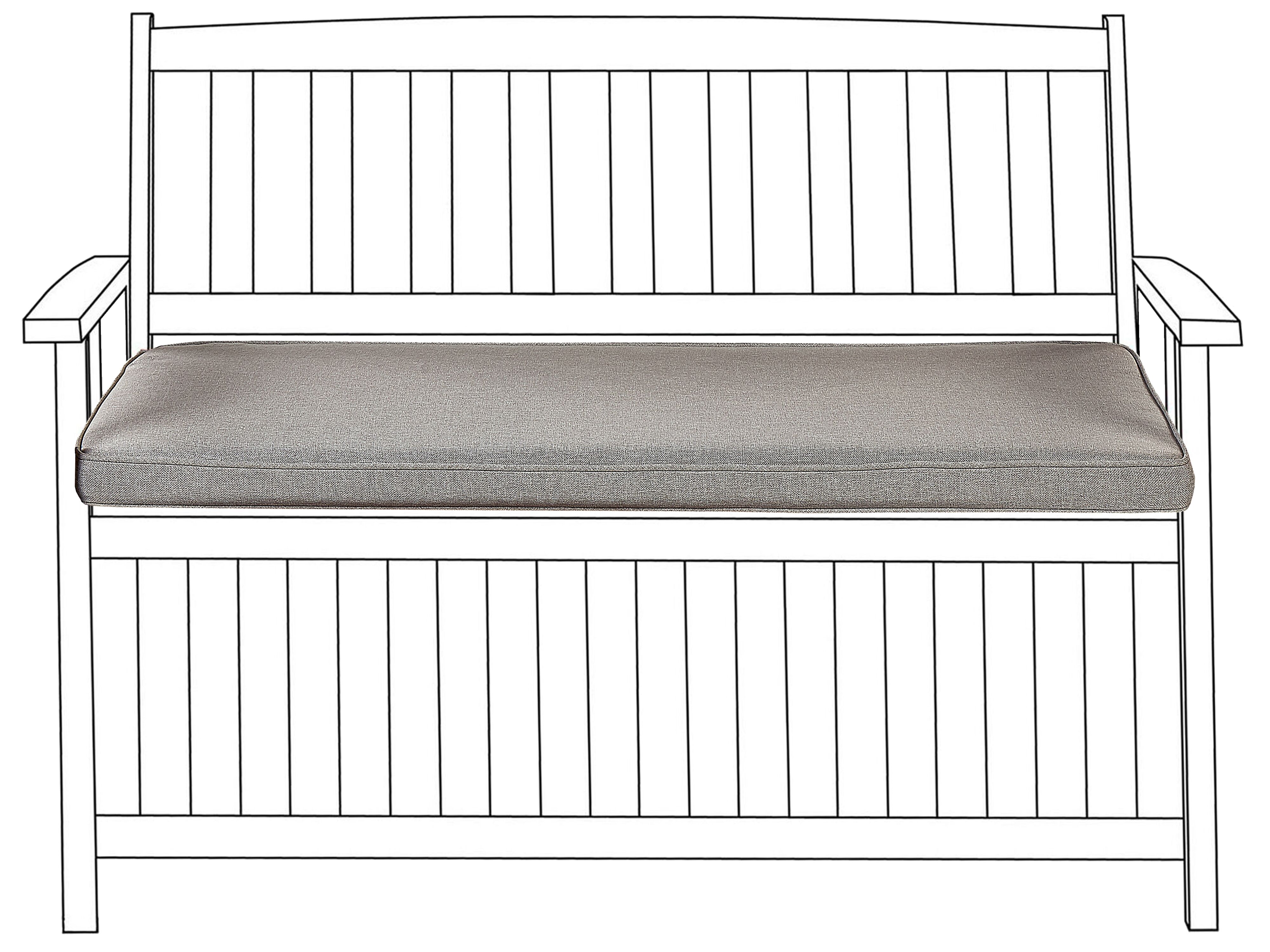 Bench Seat Pad Cushion SOVANA 108 x 45 cm Grey