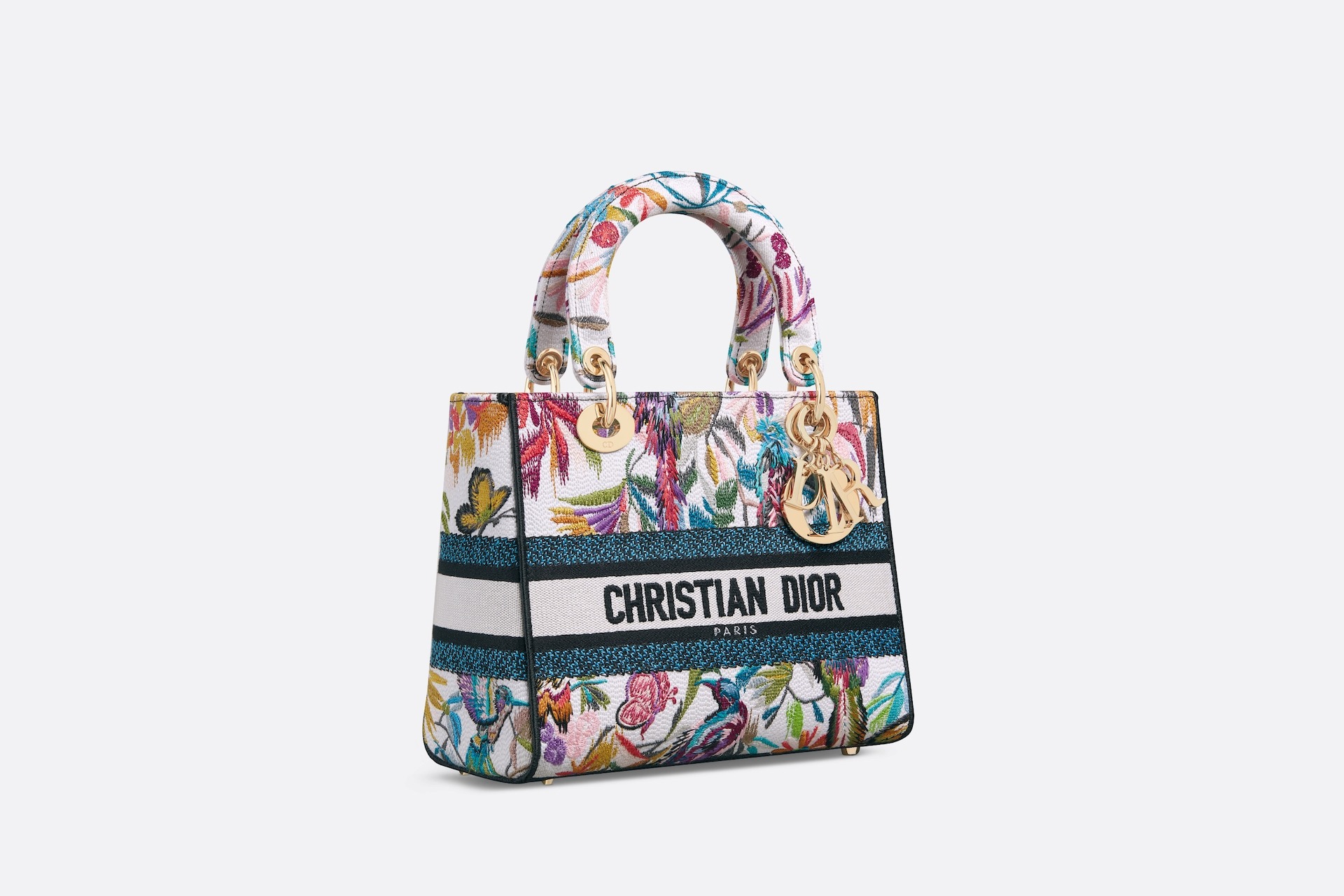 Christian Dior Medium Lady D-Lite Bag White Multicolor For Women M0565OECJ_M933 – 24 Cm/ 9.5 Inches1:1High-quality replica