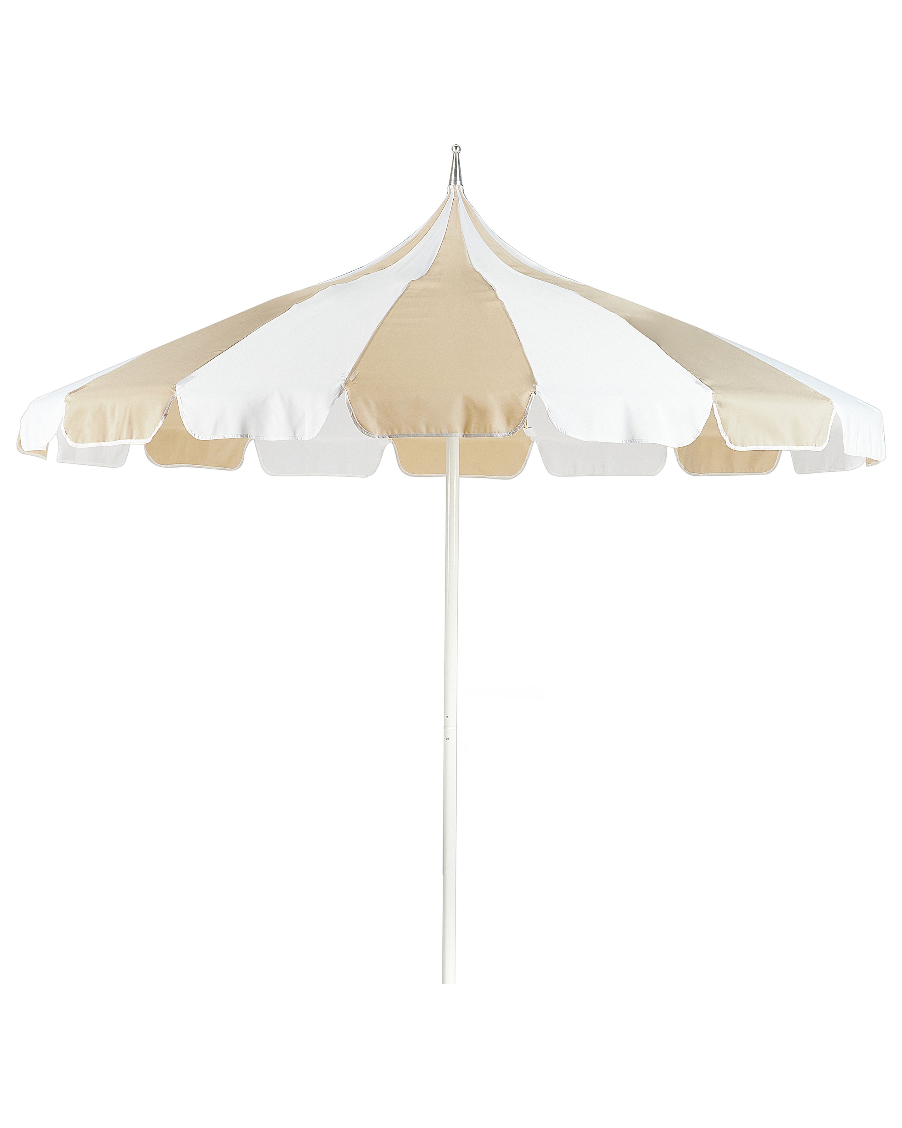 Market Parasol 245 cm MINOA White/ Beige