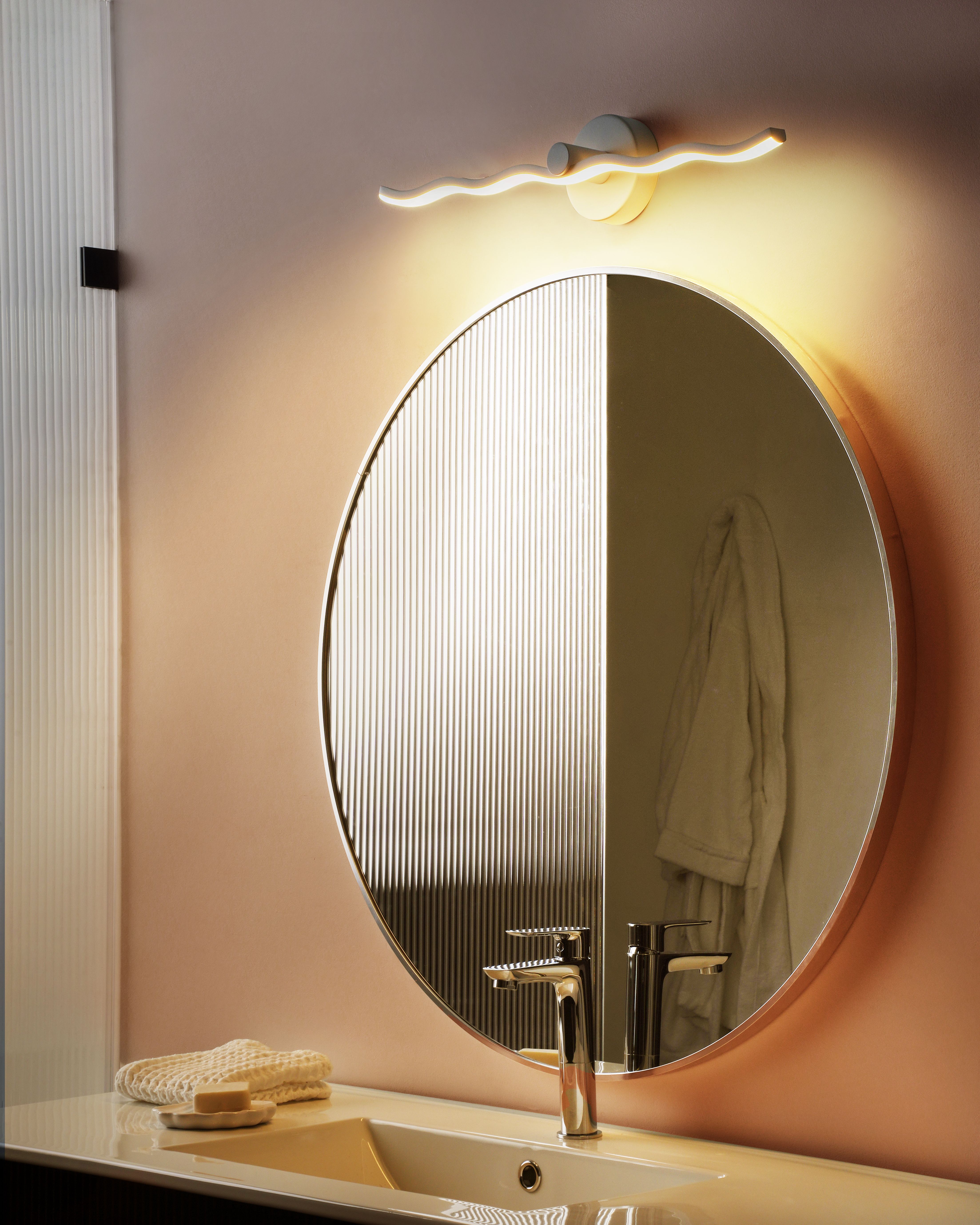 Picture and Mirror LED Light AILETTE Metal White