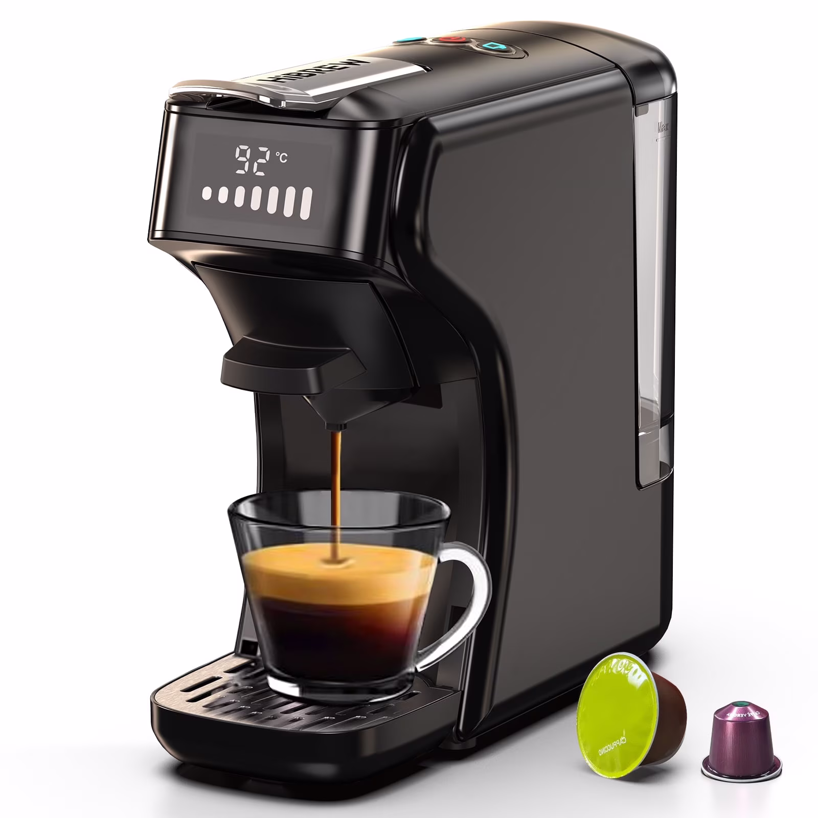 HiBREW 6in1 Pods Coffee Machine Multiple Espresso Cafetera Cappuccino Coffee Maker H1B Beige - Image 3