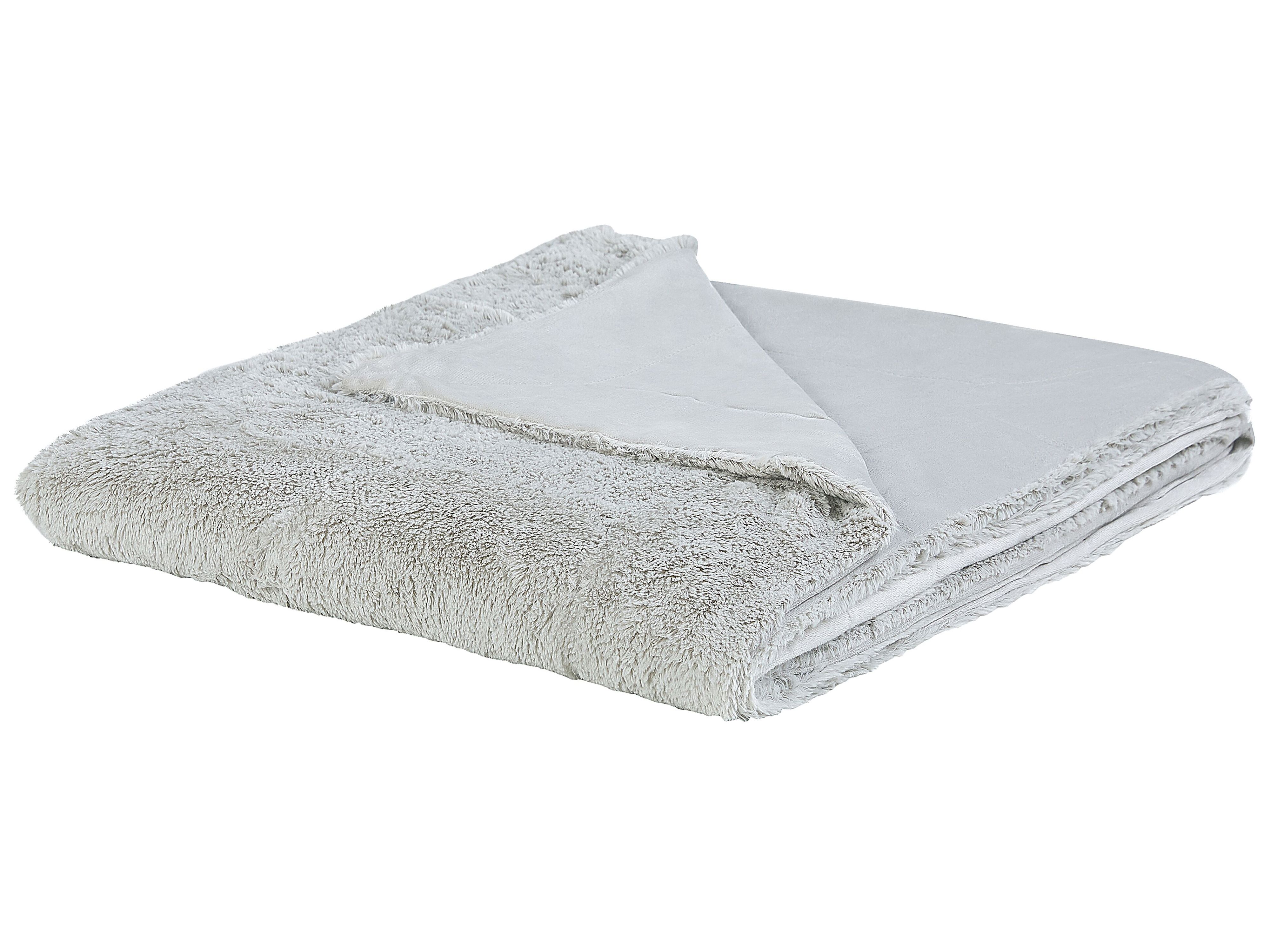 Blanket GELIK 180 x 200 cm Light Grey