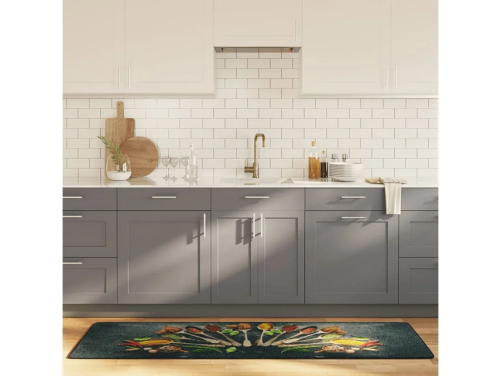 Tapis de cuisine multicolore 60x180 lavable antidérapant