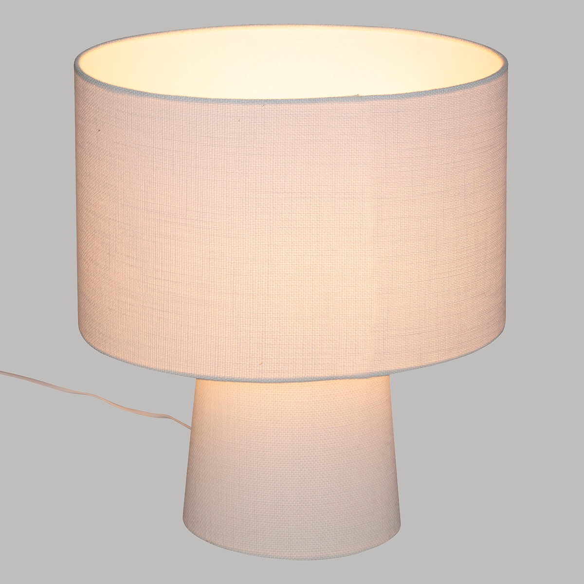 "Eira" fabric lamp White, H.45 cm