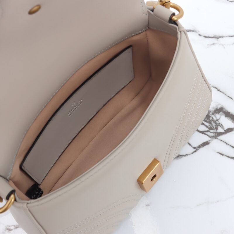 Replica Gucci GG Marmont Top Handle Beige1:1High-quality replica