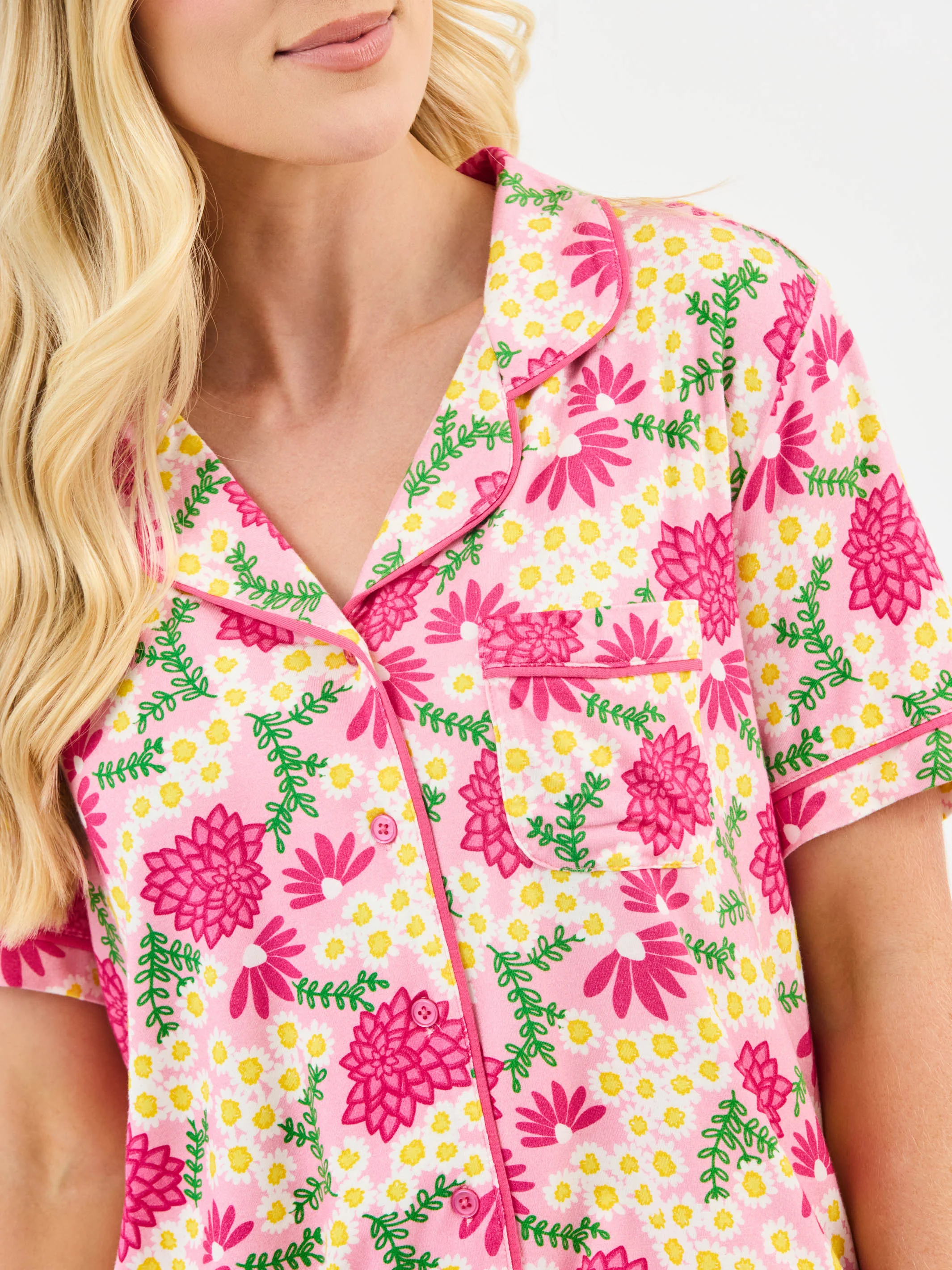 Women's Charlotte Shorts Set | Daisy Chain Pink