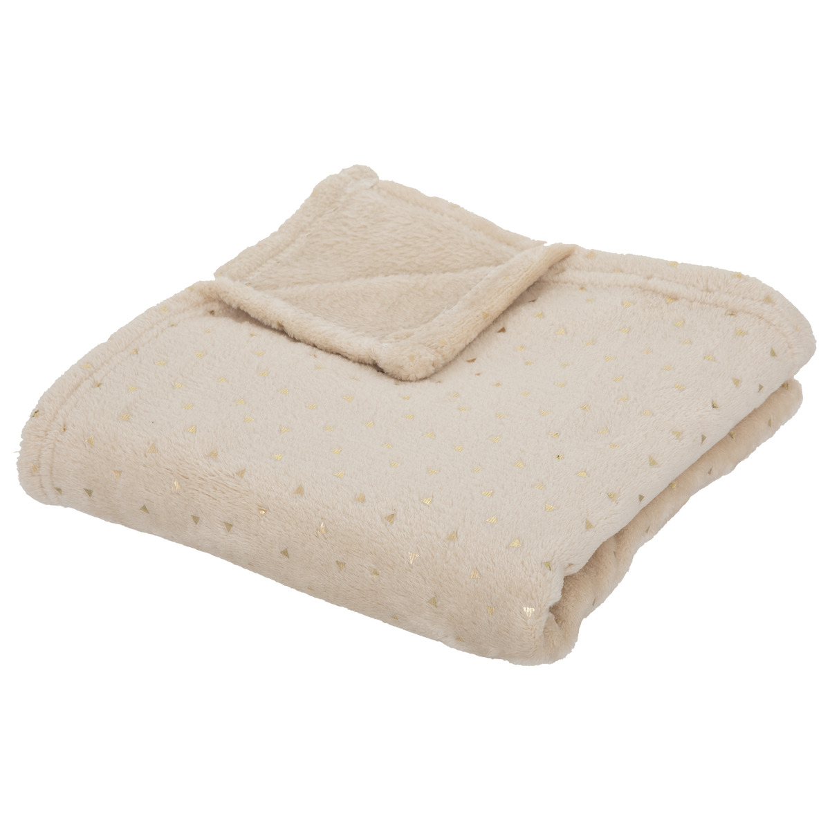 Plaid "Berlingot" flannel Beige, 75x100 cm