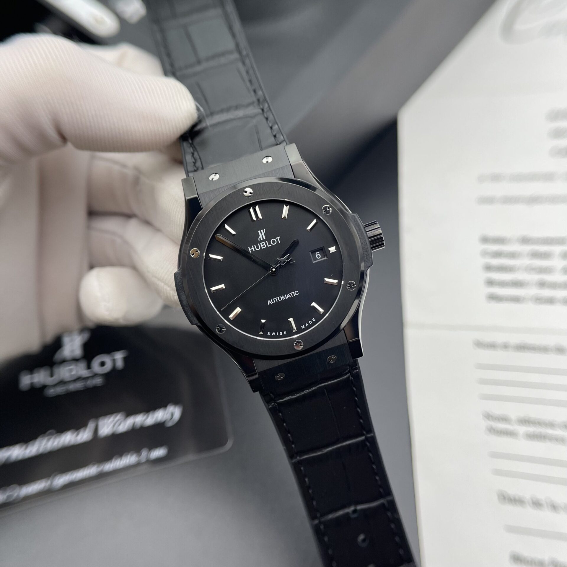 Hublot Classic Fusion Ceramic Clone Watch Black Dial HB Factory 42mm - Top club