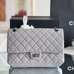 Chanel Classic Medium Blue Lambskin Rainbow Hardware – CB0311:1High-quality replica