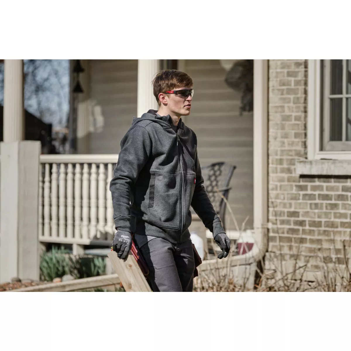 Milwaukee GRIDIRON Men's 2XL Gray Full-Zip Hoodie