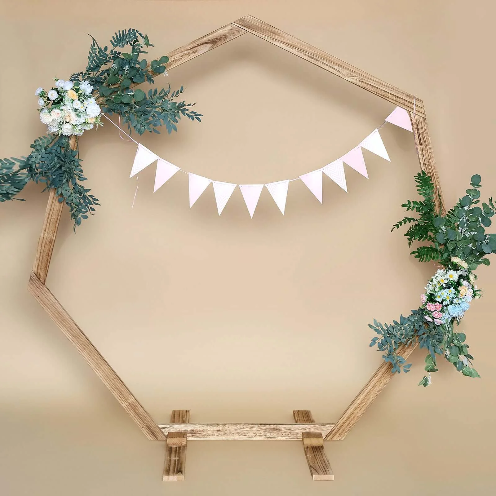 Efavormart 7FT Rustic Square Wedding Arch Wooden Backdrop Stand, Wedding Ceremony Arch - Brown - Image 61