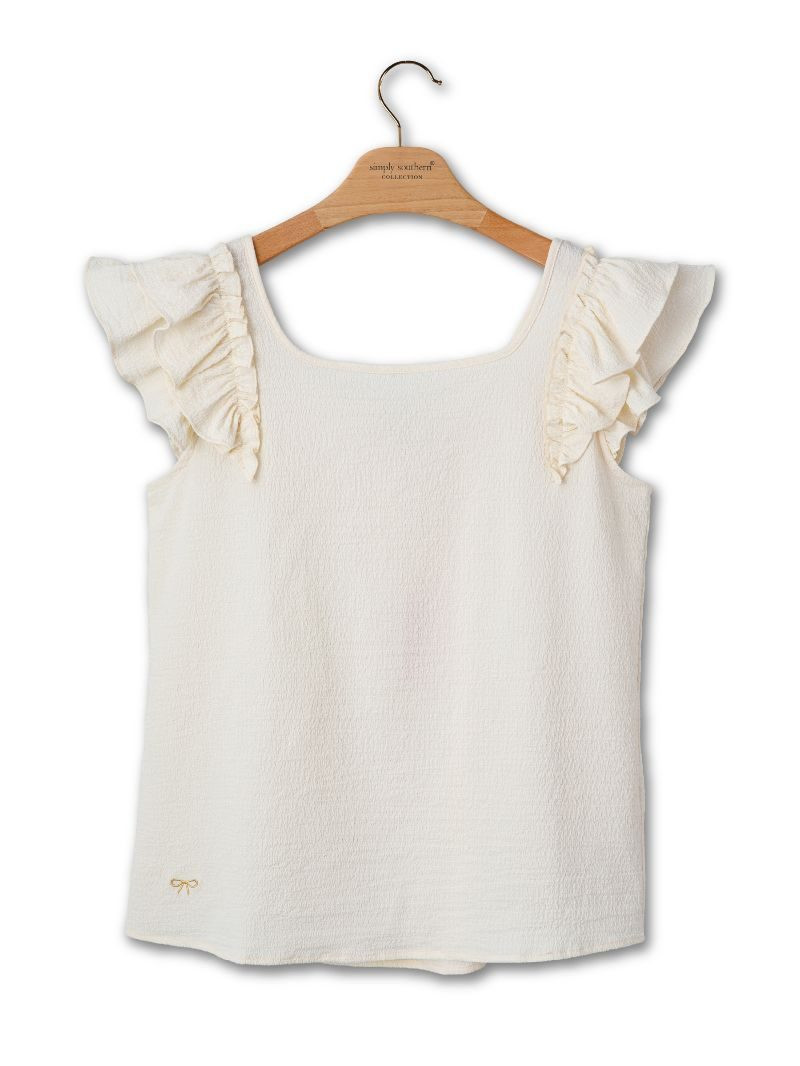 0126-TOP-CQT-CREAM - Simply Southern Outlet