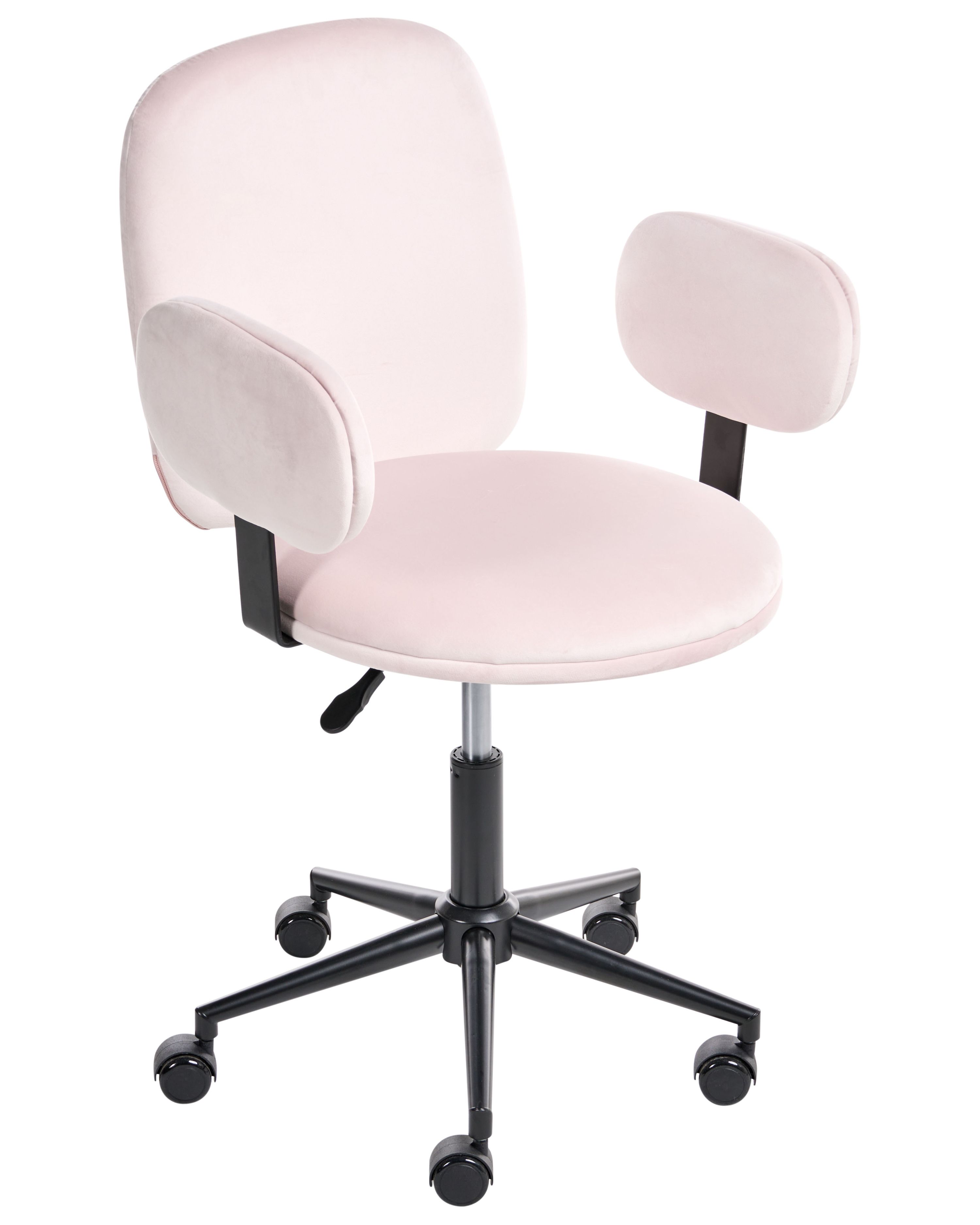 Desk Chair MORAGA Velvet Pastel Pink