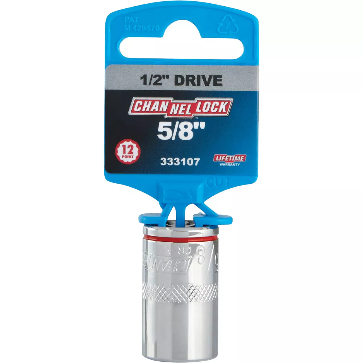 Channellock 1/2 In. Drive 5/8 In. 12-Point Shallow Standard Socket