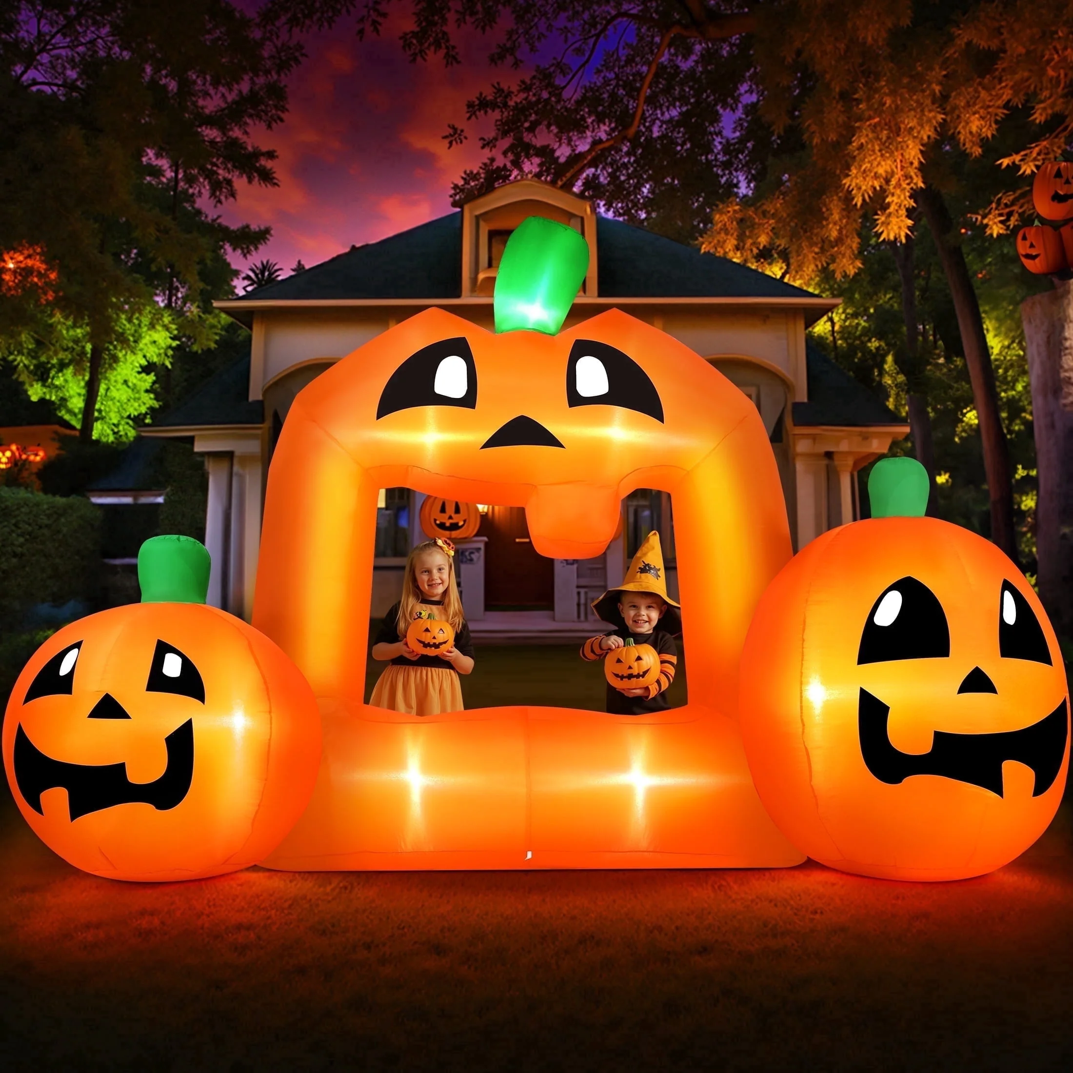 Firstness 8.5FT Halloween Inflatable,Pumpkin Photo with Lights for Party Yard Decorations Firstness 8.5FT Halloween Inflatable,Pumpkin Photo with Lights for Party Yard Decorations