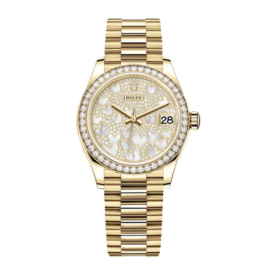 Rolex Datejust 278288RBR Diamond Mother Pearl Butterfly Dial Replica - Elite Watch Atelier