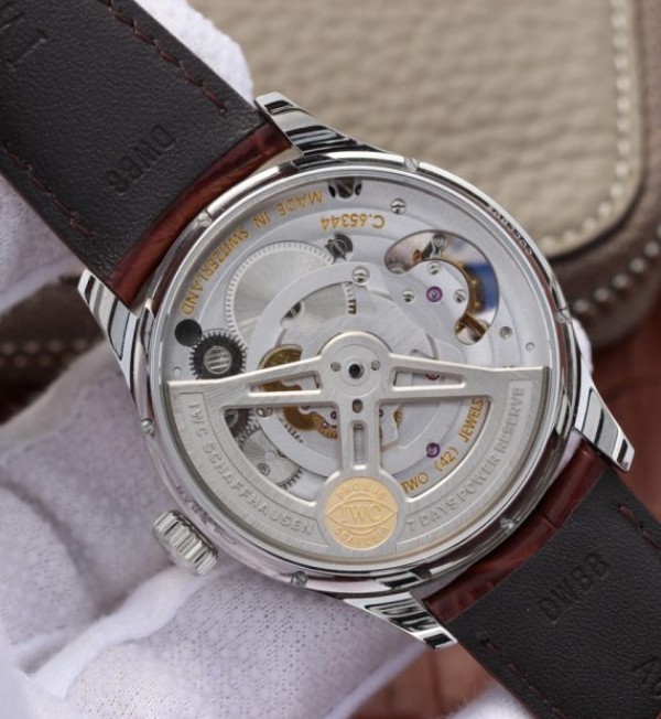 Replica IWC BM Portuguese Tourbillon Gray Dial Leather Strap - Top club