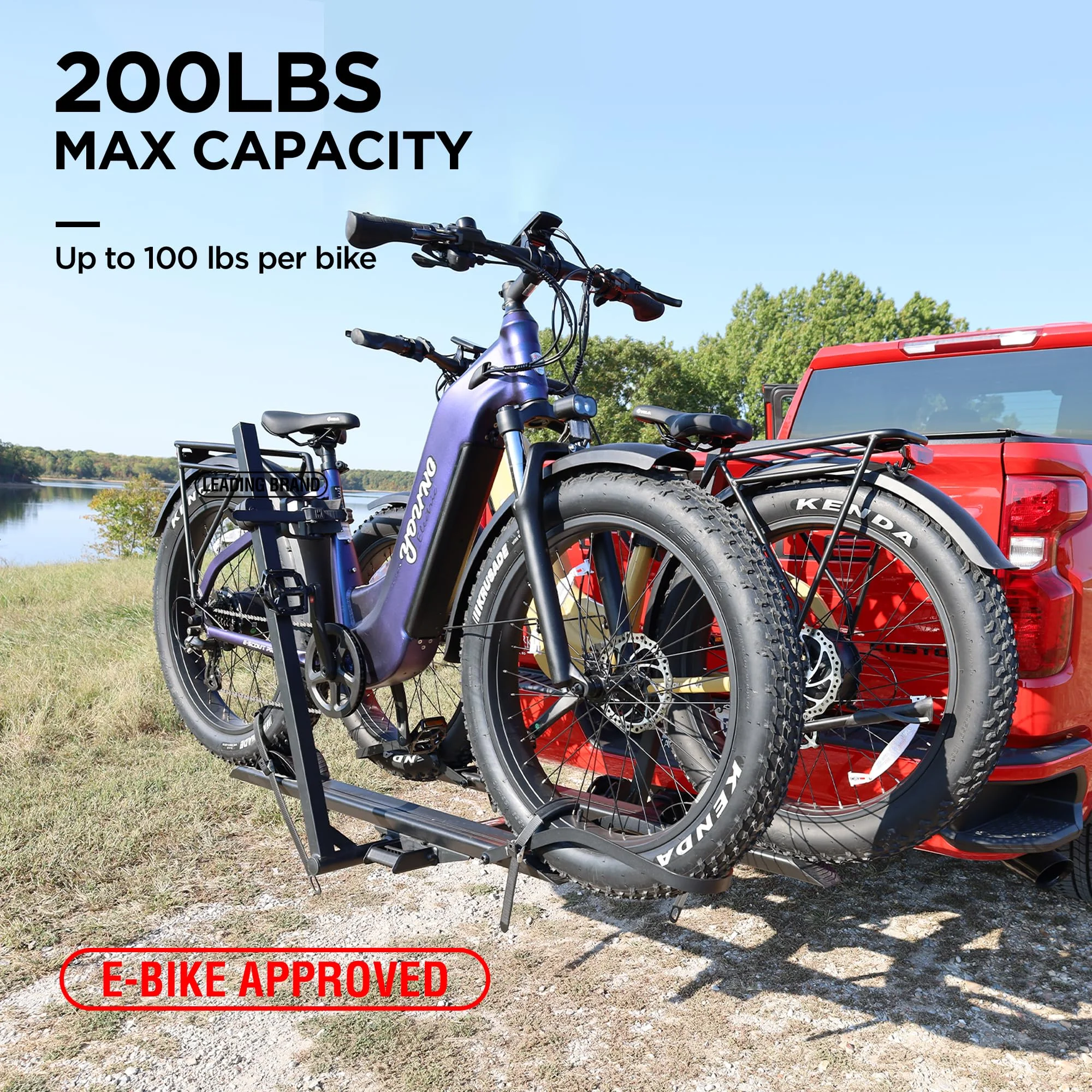 Young Electric Ebike Rack, 200lb Capacity, Alloy Steel Hitch Mount, Fits 5-Inch Fat Tire Bikes, 2-Inch Receiver - Image 51